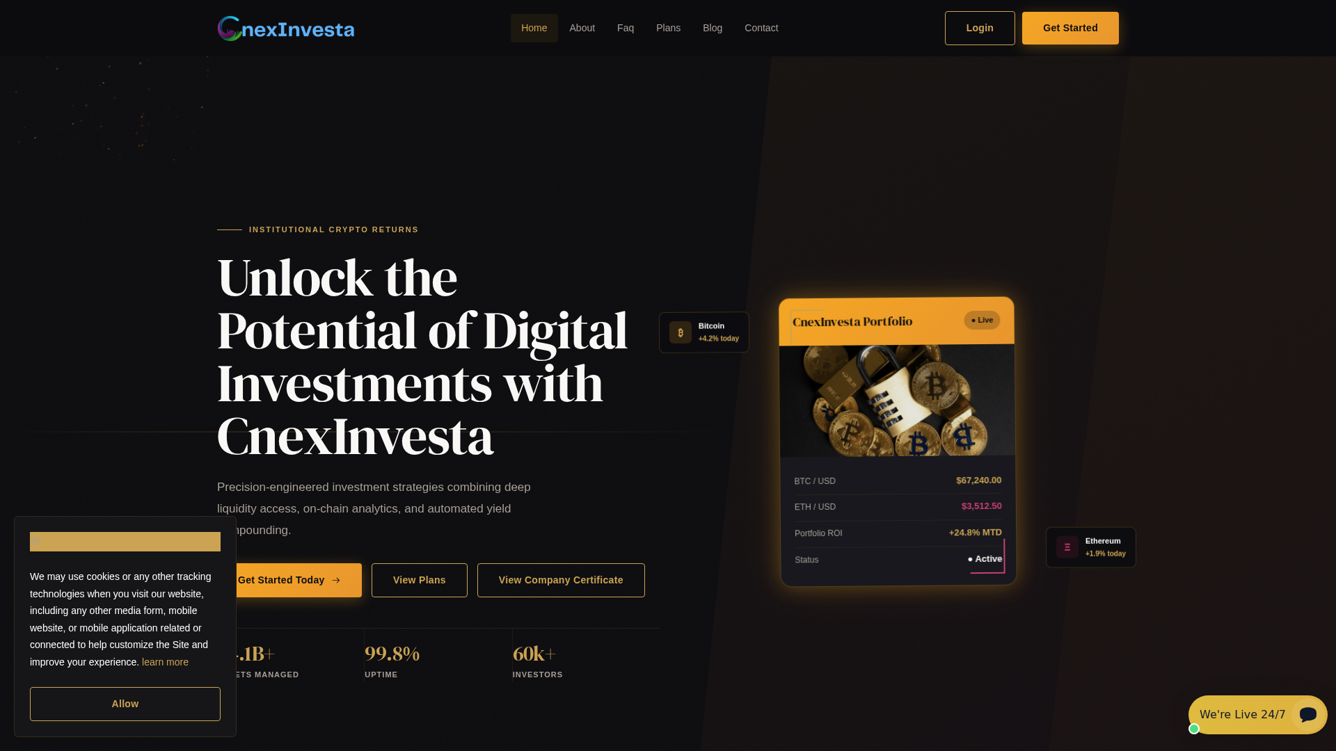 Screenshot of cnexinvesta.com