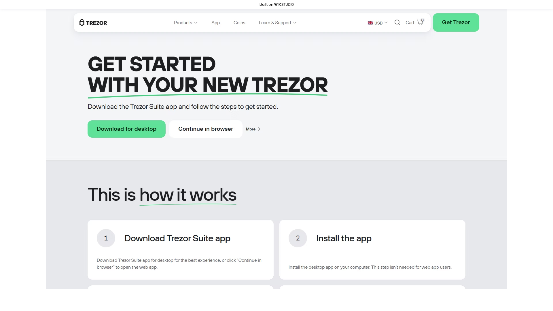 Screenshot of starting-trexocdn.wixstudio.com