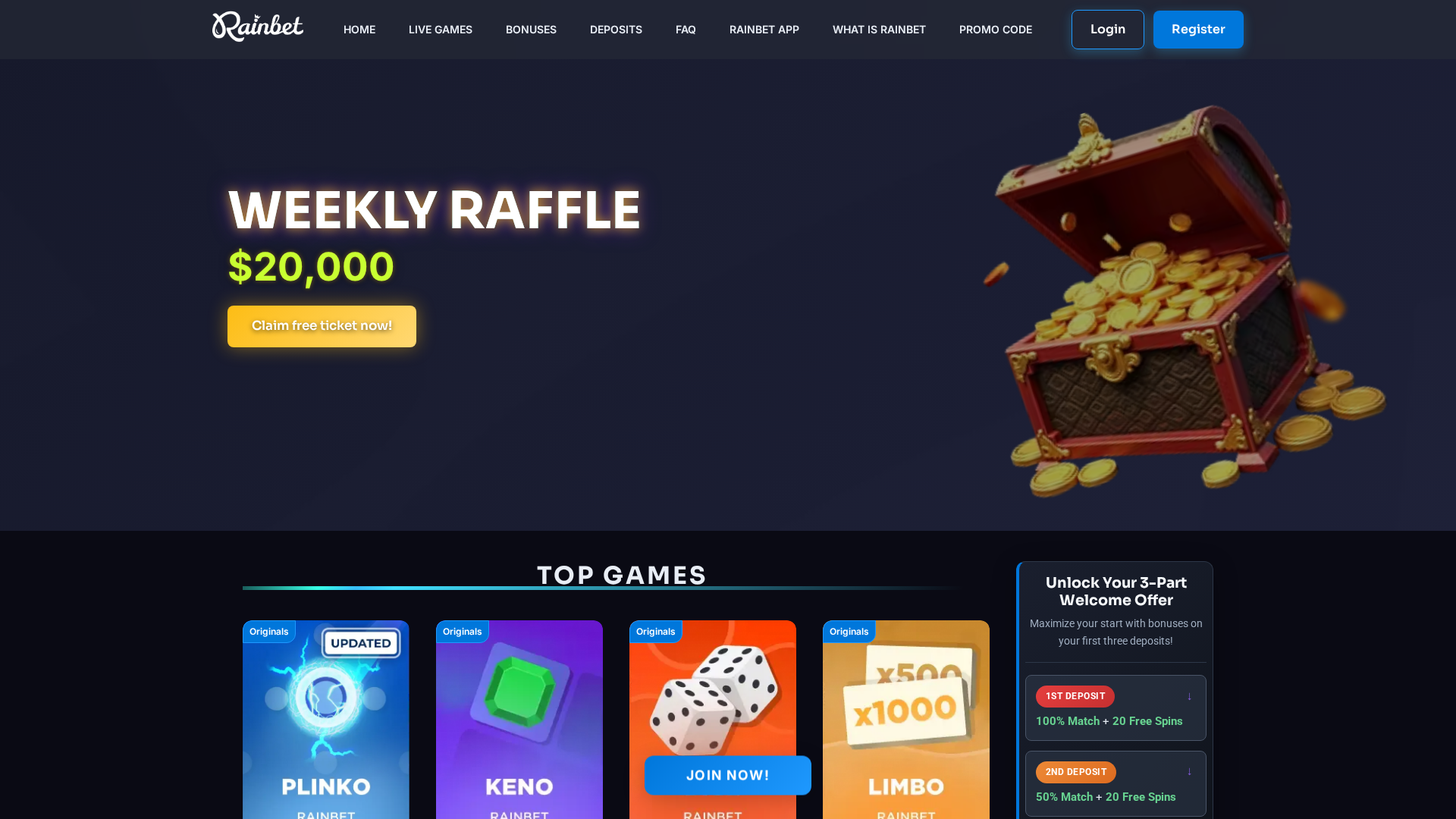 Screenshot of rainbetcanada.us.com