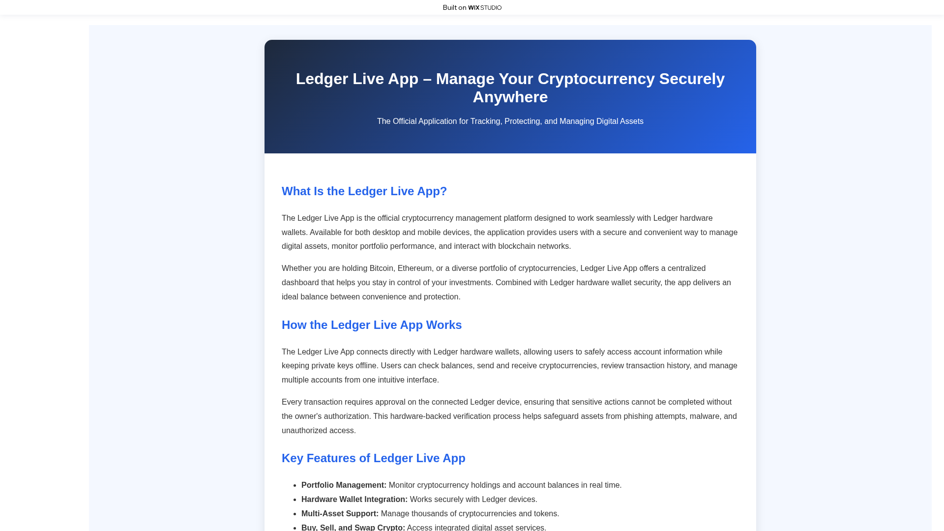 Screenshot of liveapp-legr.wixstudio.com