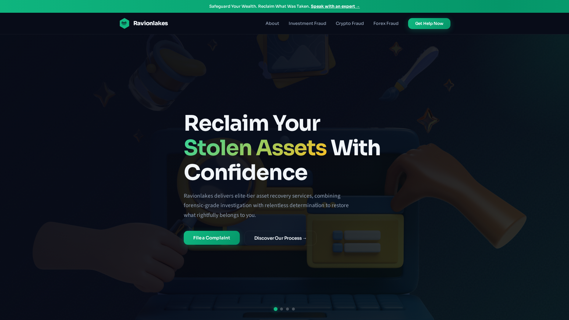 Screenshot of ravionlakes.com
