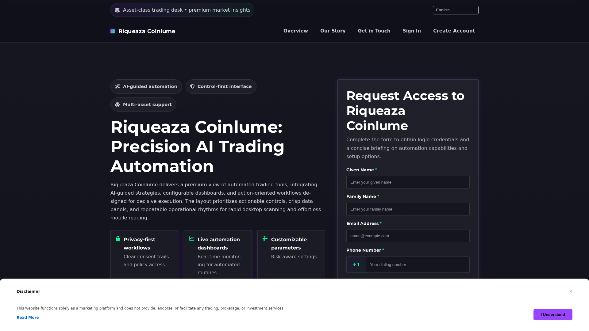 Screenshot of riqueazacoinlume.click