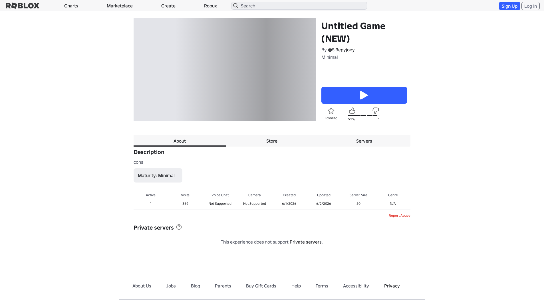 Screenshot of www.roblox.com.ml