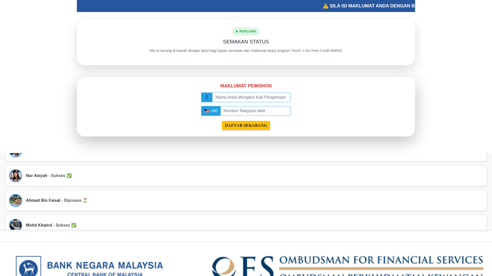 Screenshot of ajb.my-portalregistration.com