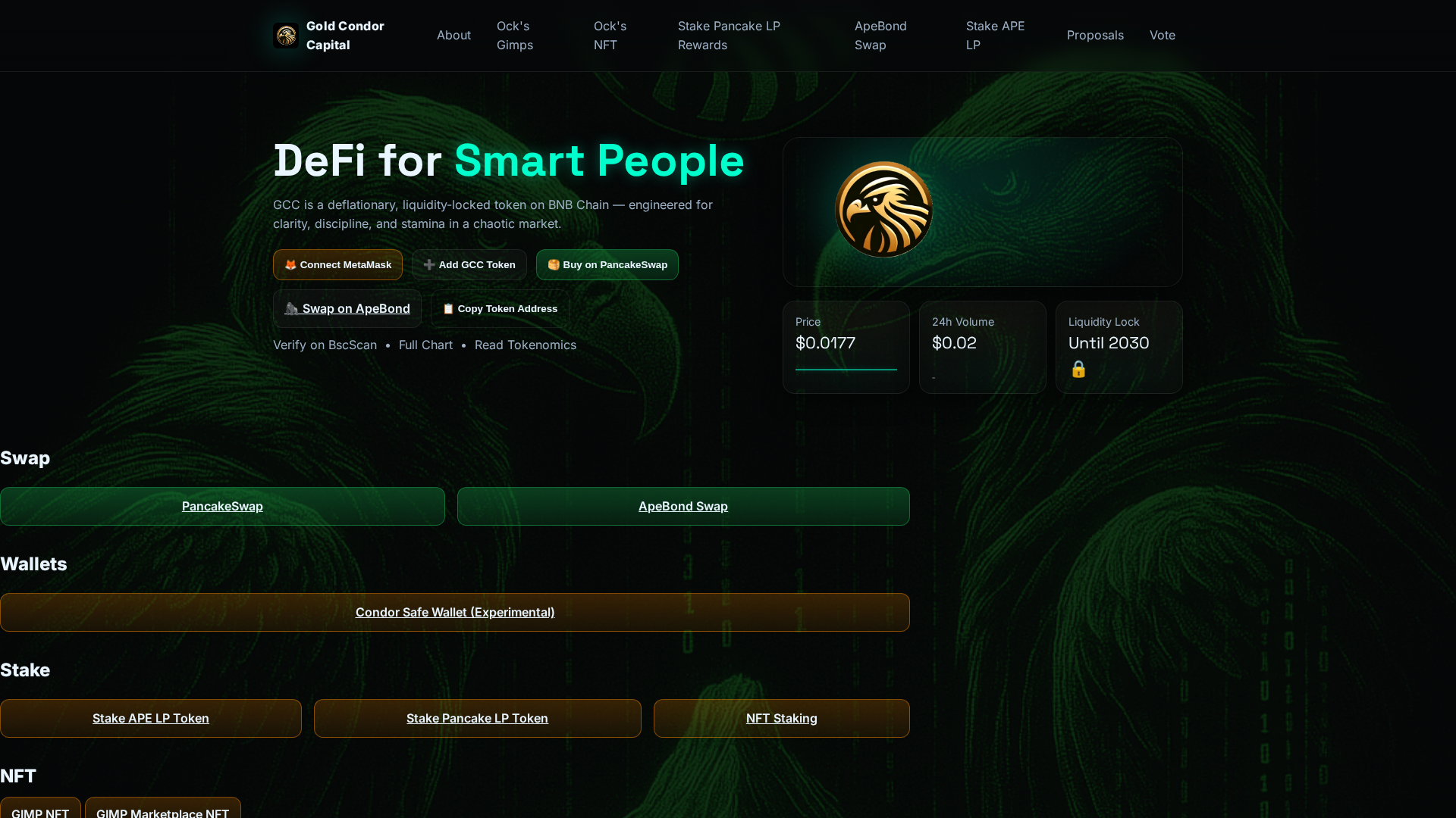 Screenshot of goldcondor.info