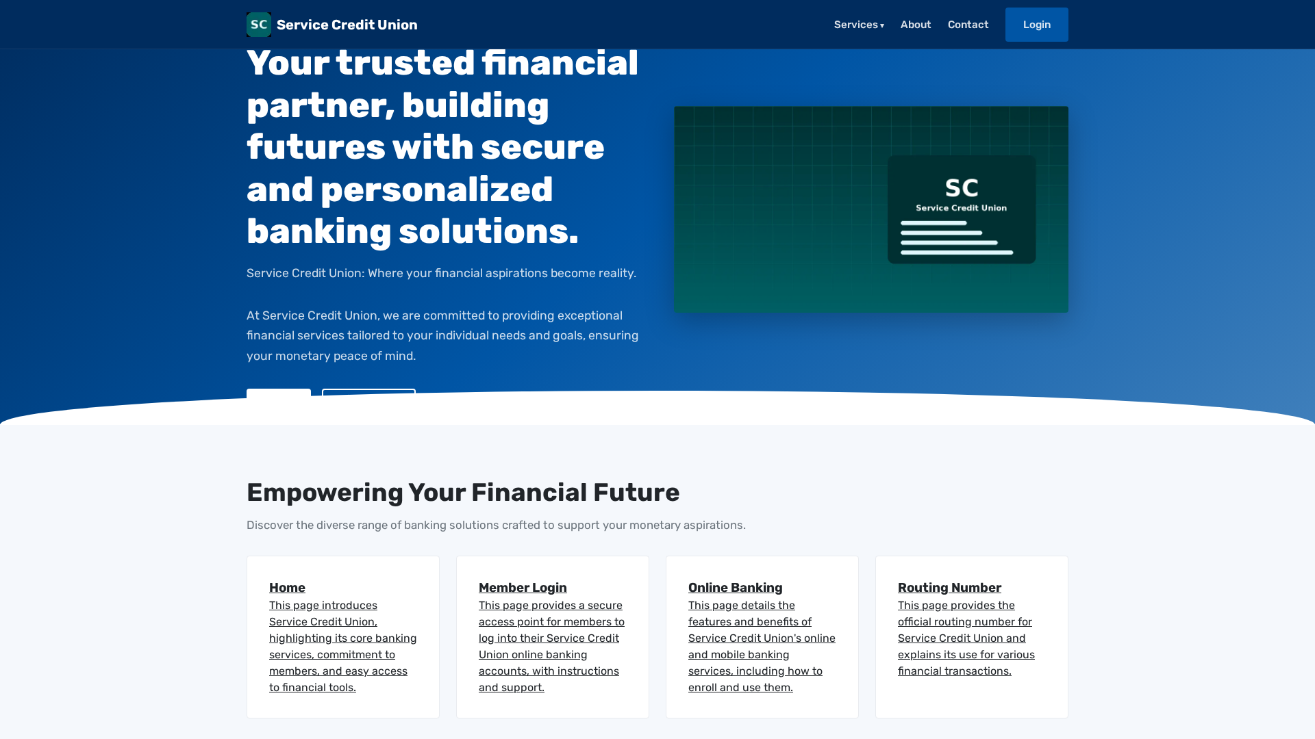 Screenshot of servicecu.co.com