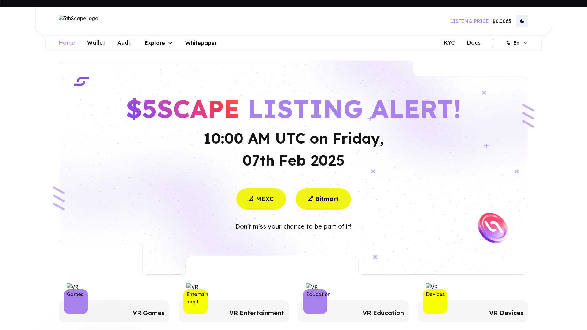 Screenshot of 5th-scape-token.pages.dev