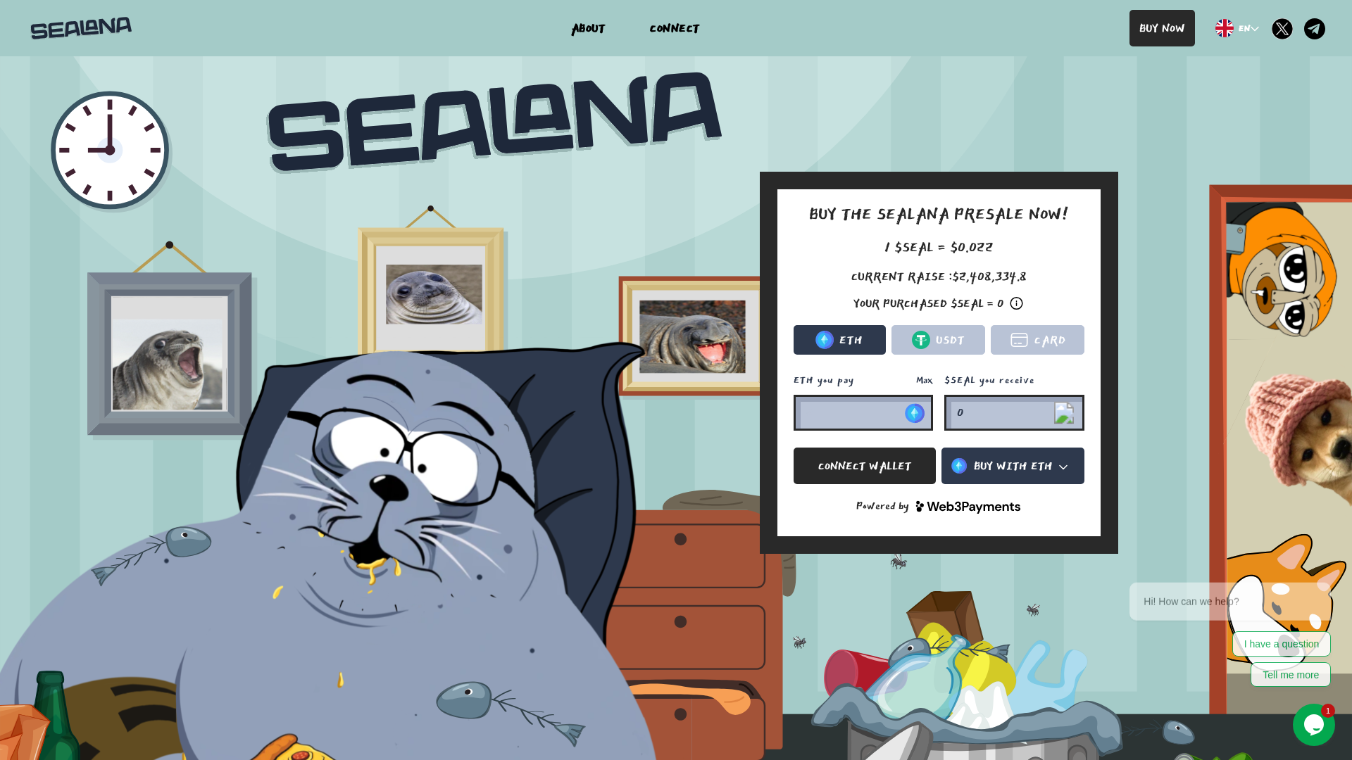 Screenshot of sealana-presale.pages.dev