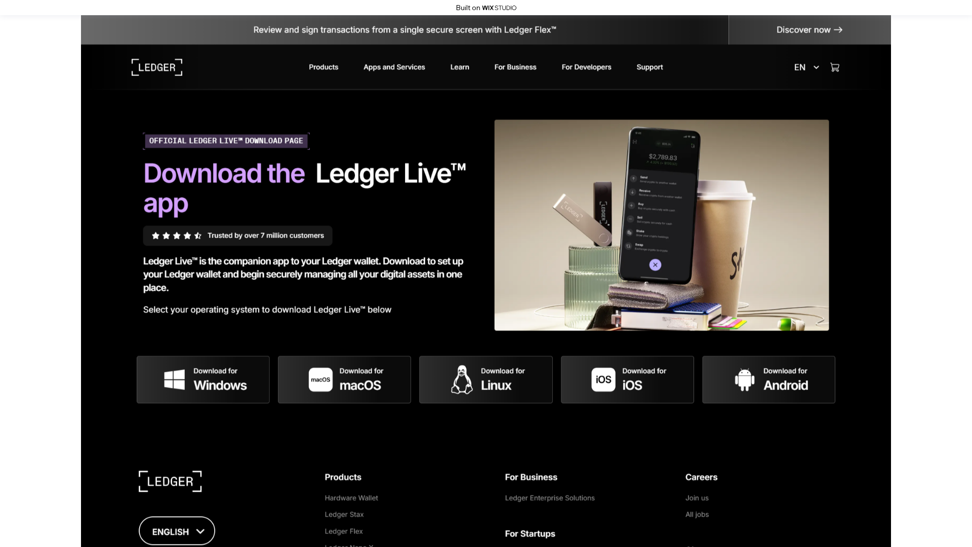 Screenshot of desktop-ledgrs.wixstudio.com