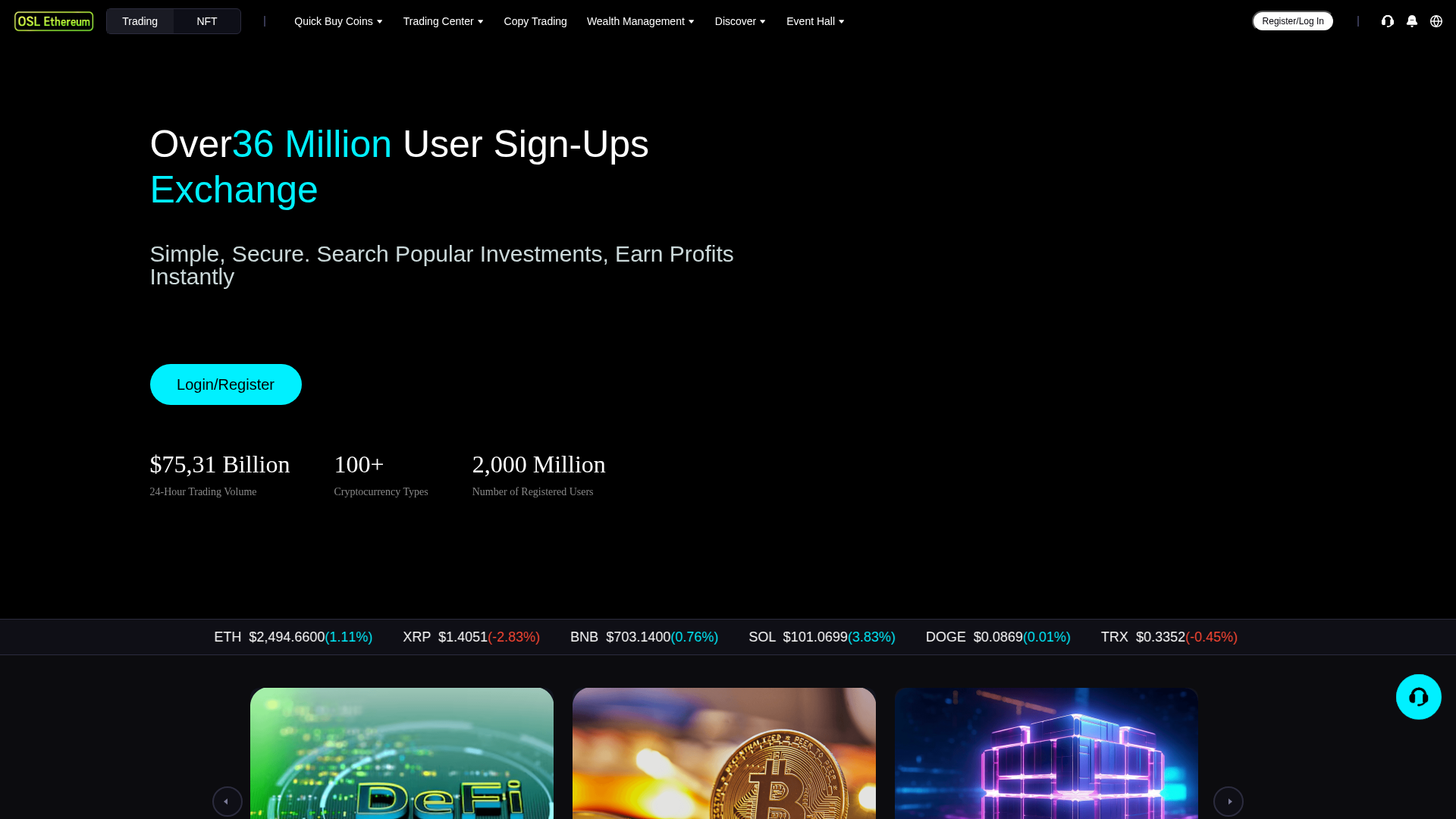 Screenshot of osldefi.com