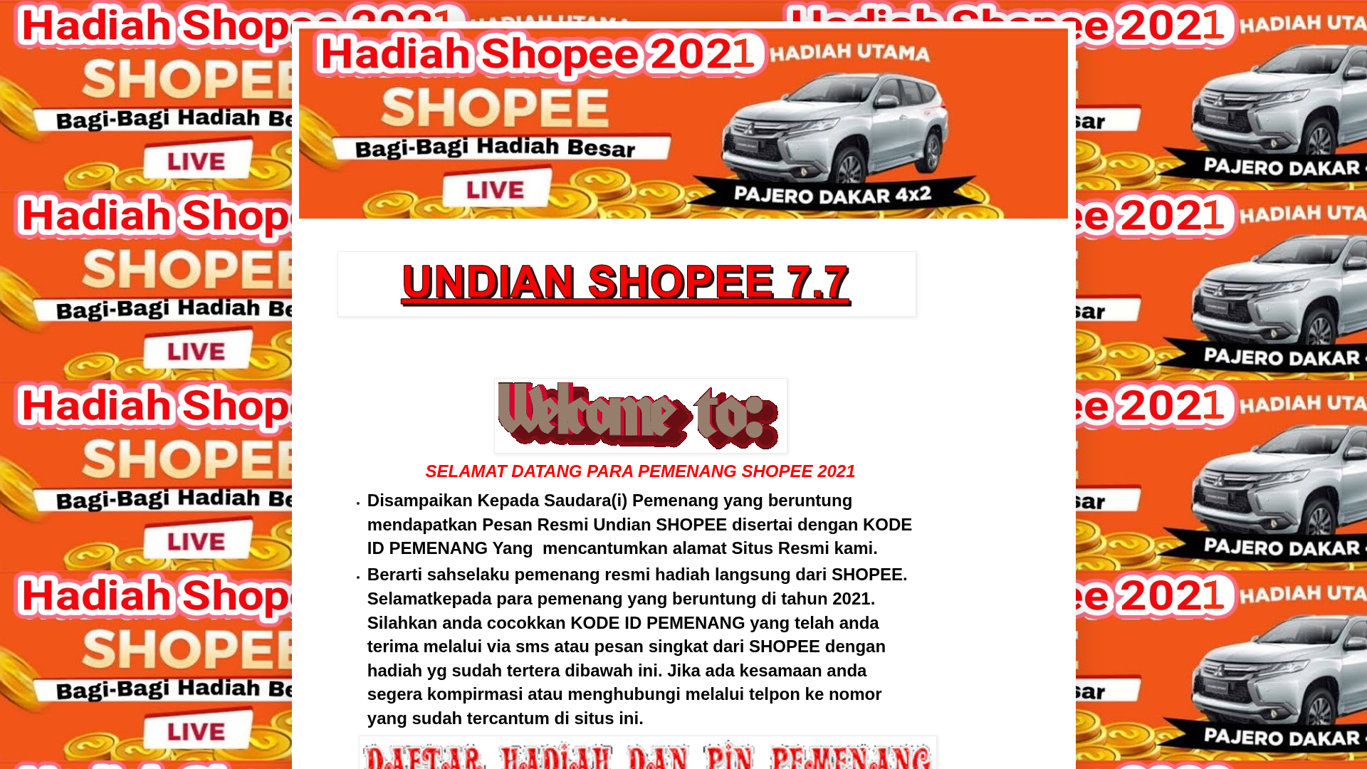 Screenshot of pemenangshopee13.blogspot.com