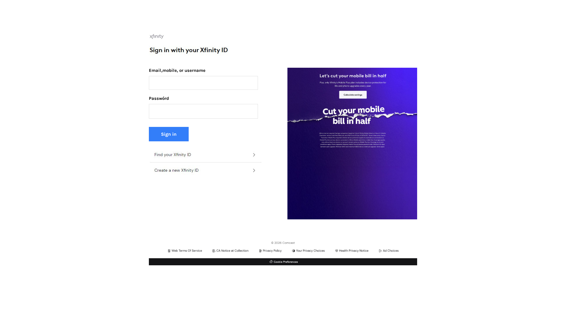 Screenshot of sign-in-to-xfinity-log.weebly.com