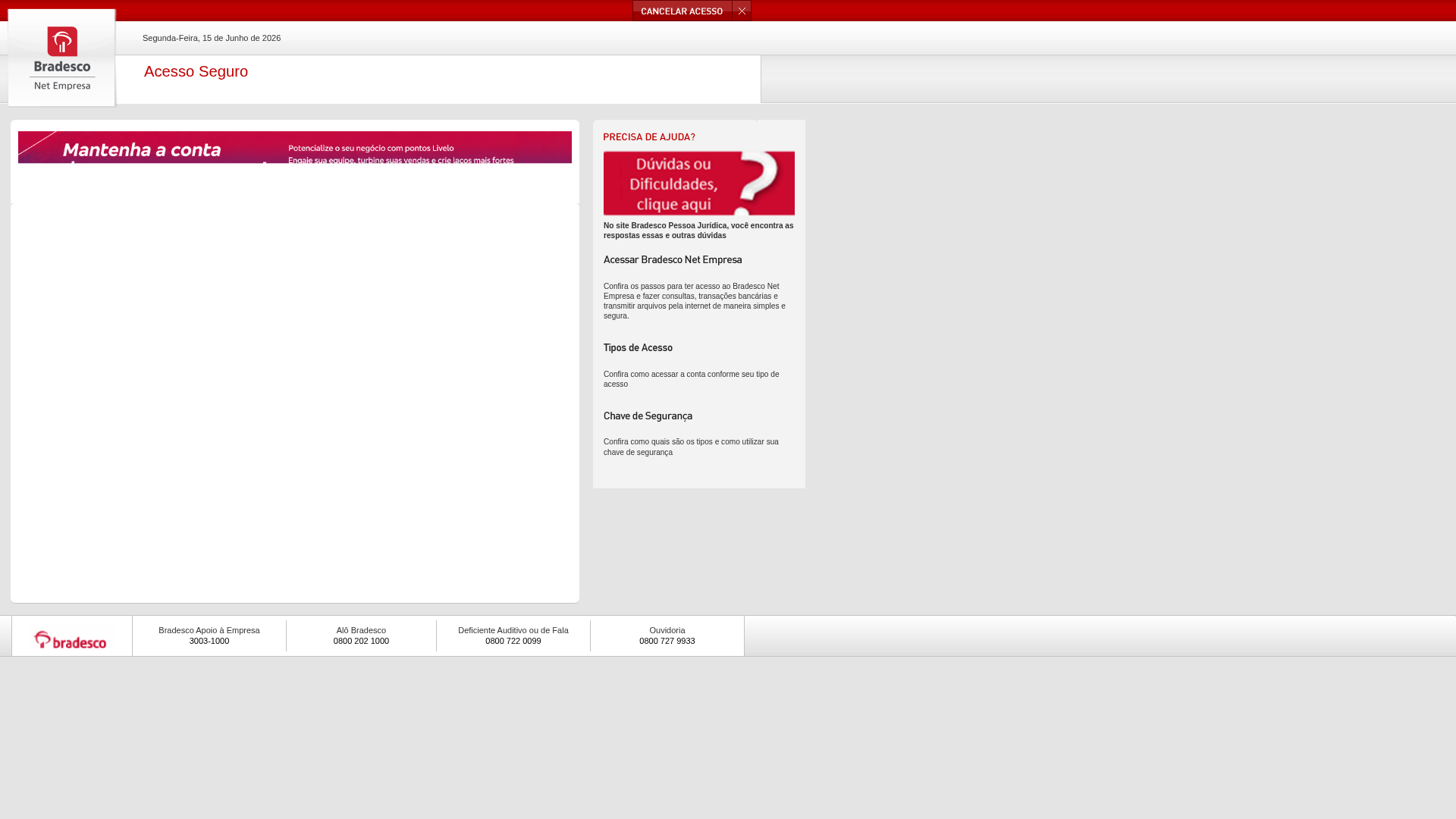 Screenshot of bradesco.atualizacaopj.net