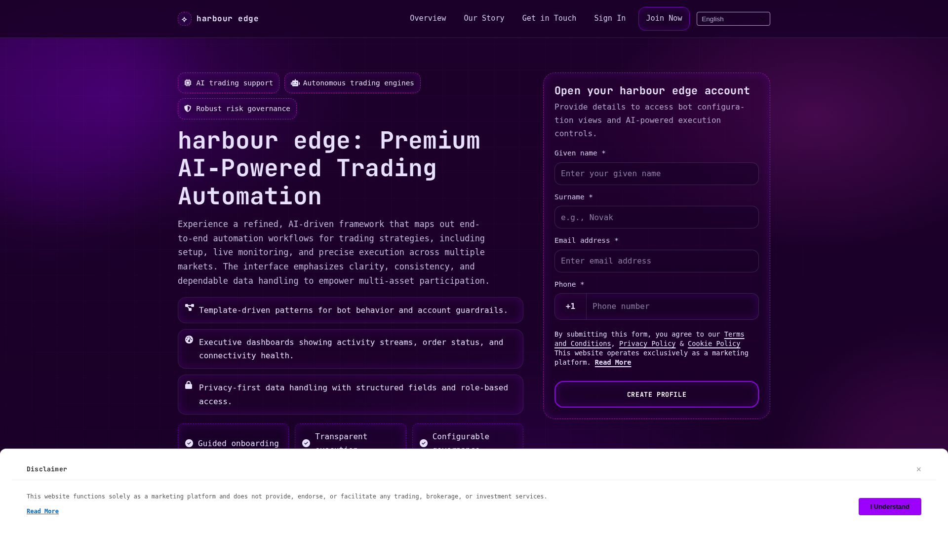 Screenshot of harbouredge.digital