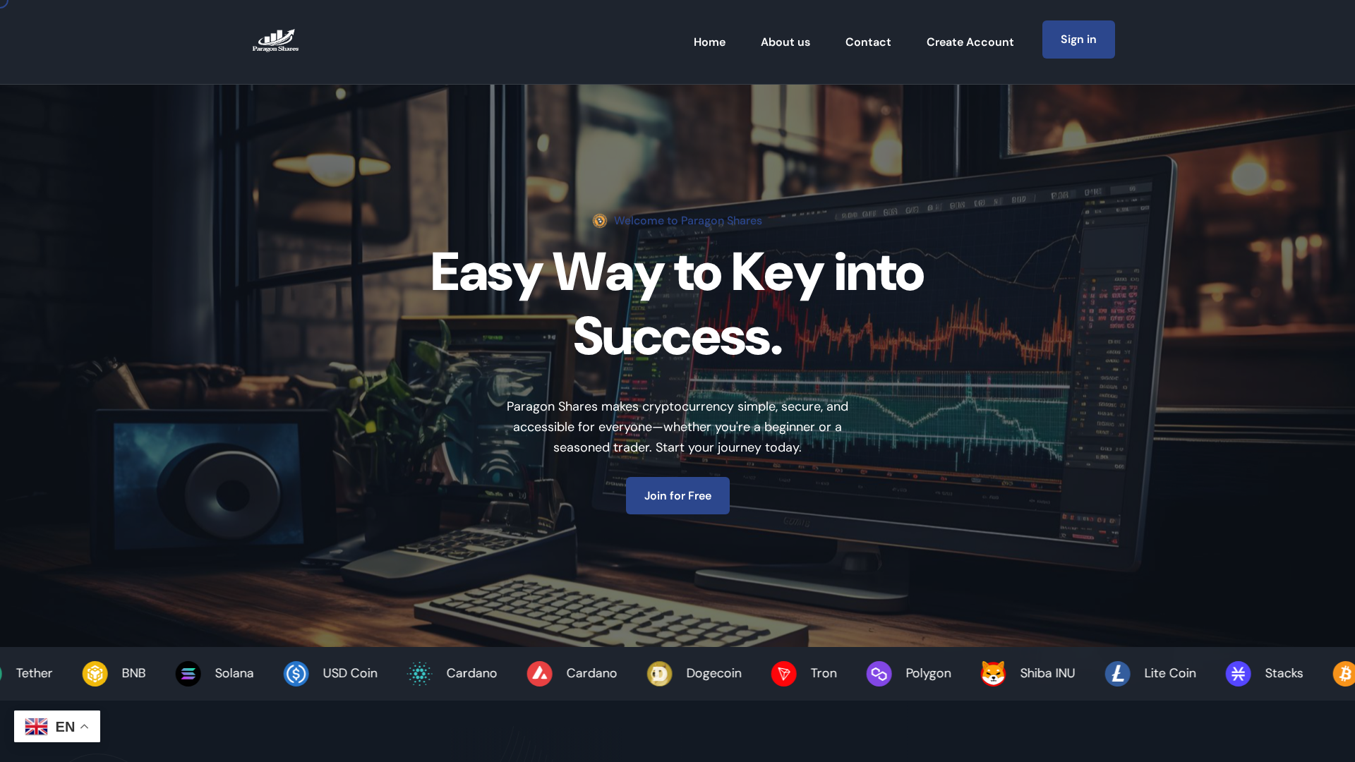 Screenshot of paragonshares.pro