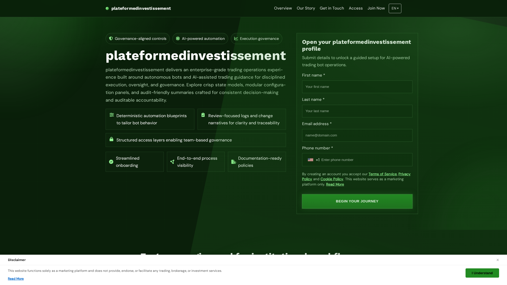 Screenshot of plateformedinvestissement.com