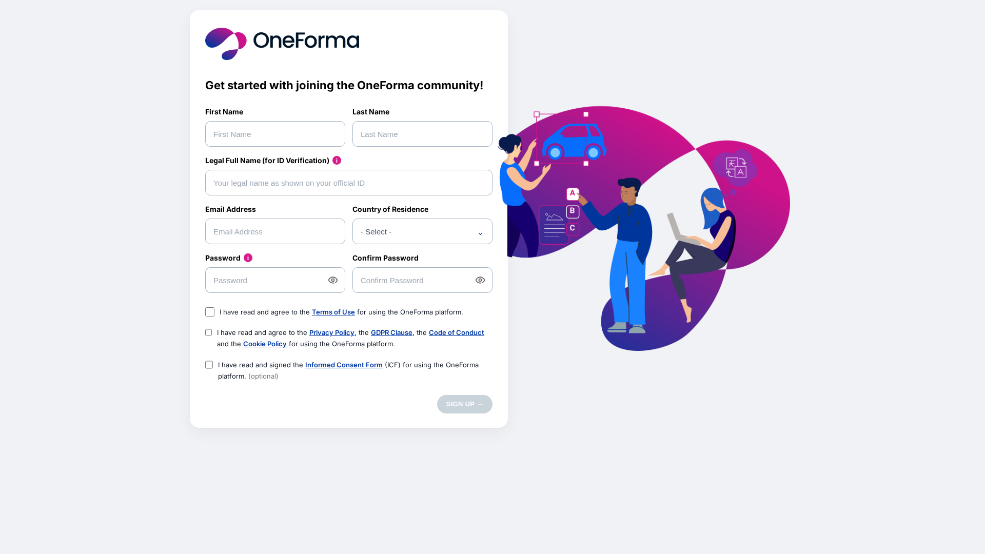 Screenshot of oneformea.com