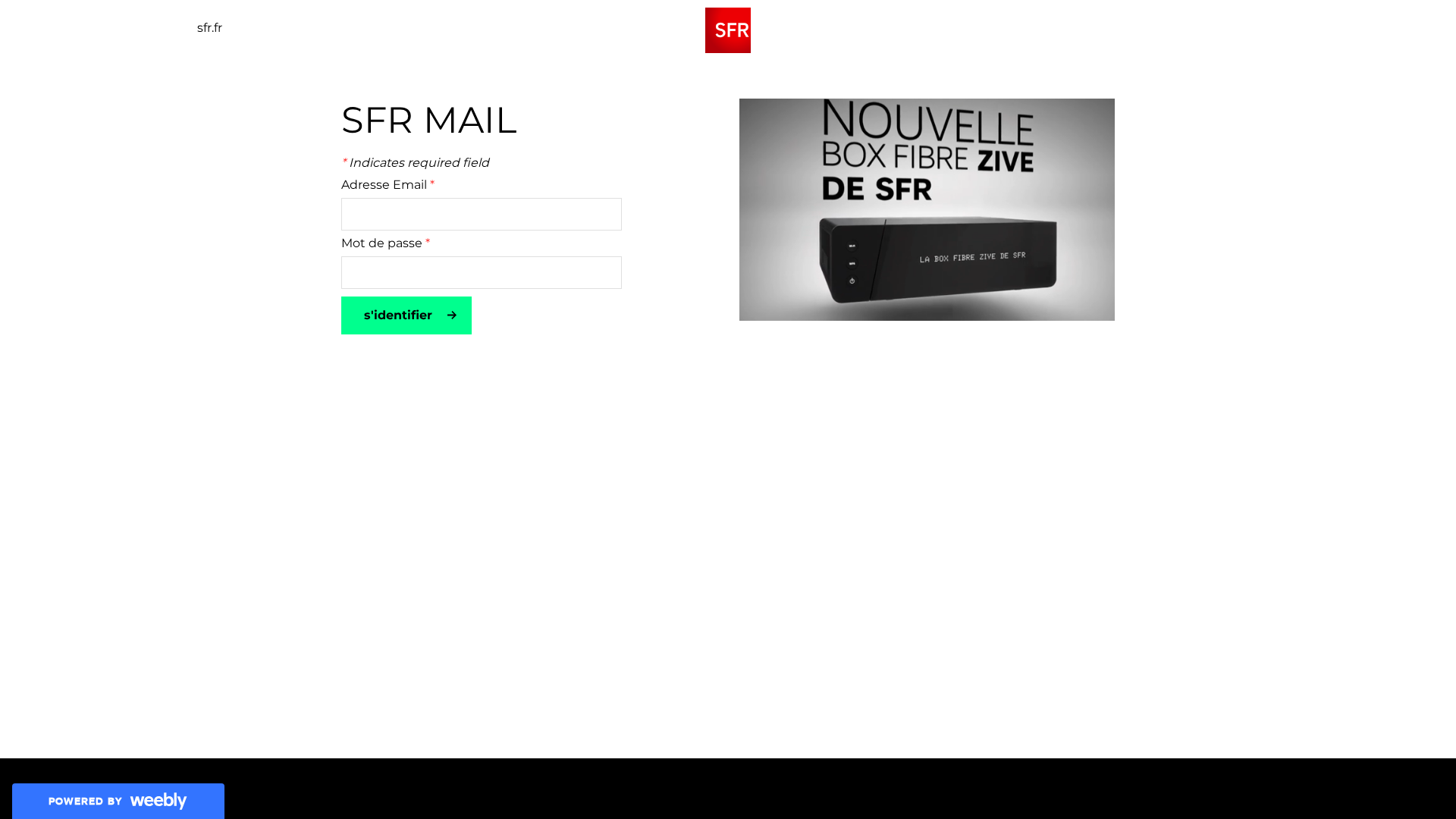 Screenshot of sfrmailer.weebly.com
