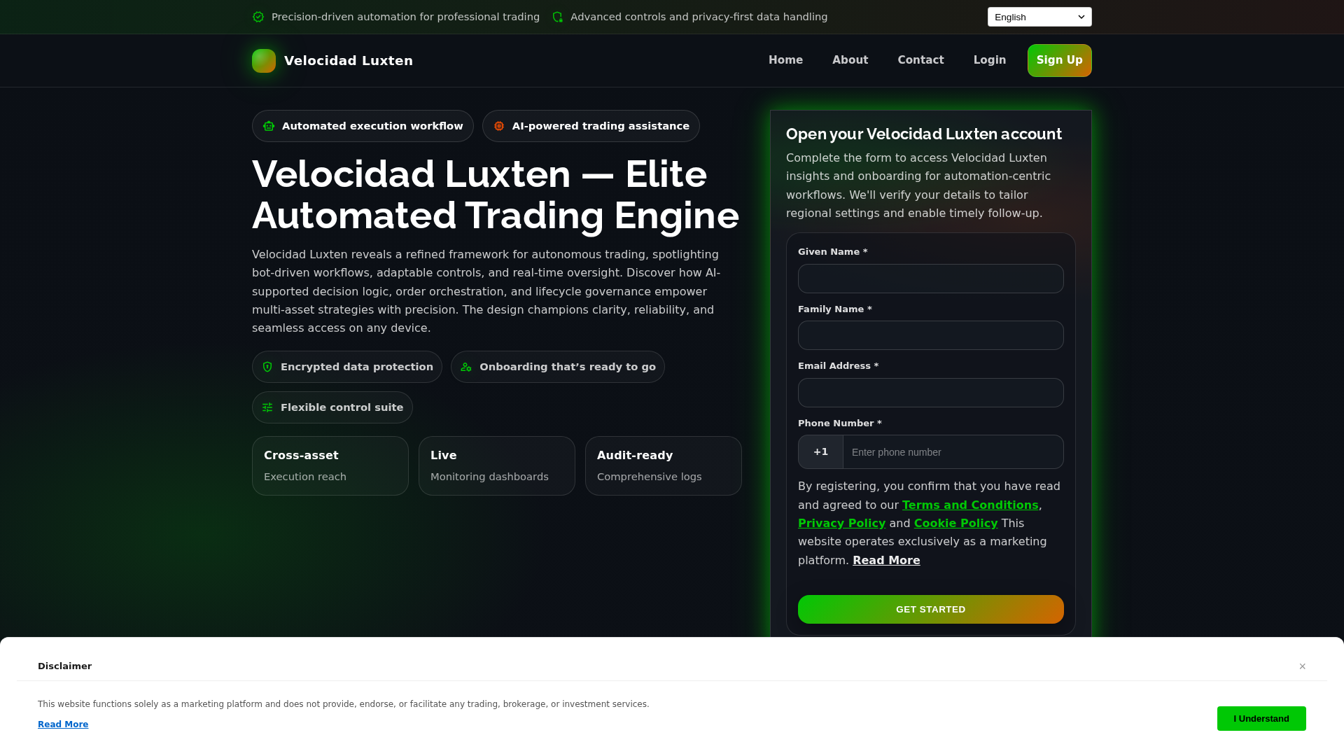 Screenshot of velocidad-luxten.pro