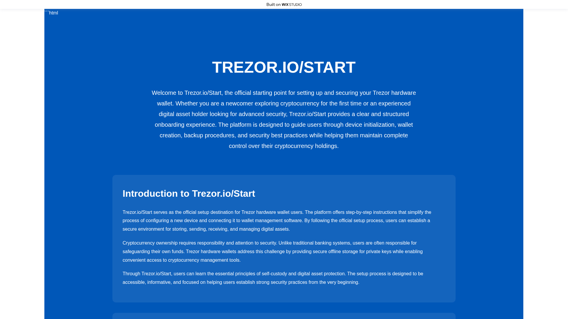Screenshot of smartrexor-io.wixstudio.com