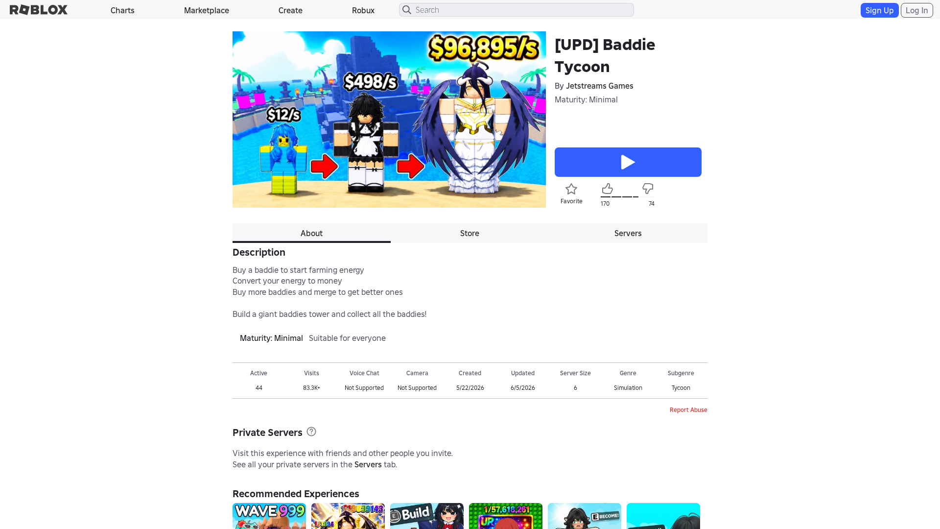 Screenshot of www.roblox.com.bi
