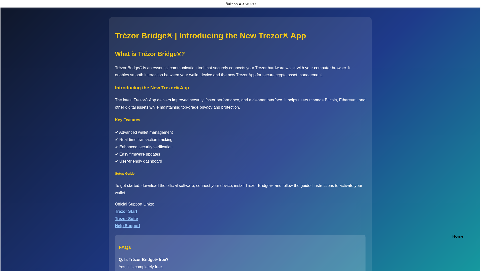 Screenshot of bridges-apptrezr.wixstudio.com