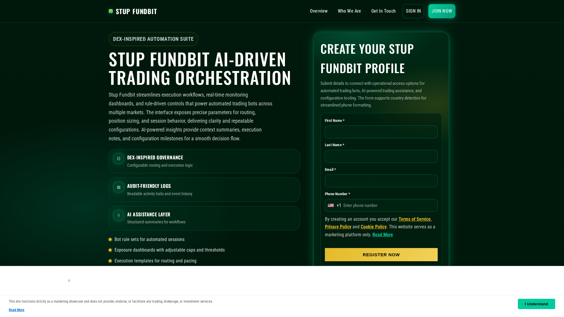 Screenshot of stupfundbit.digital