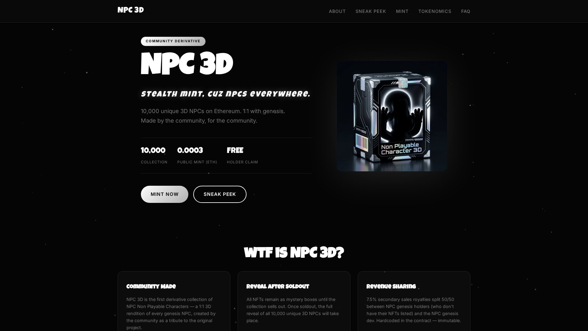 Screenshot of npc3donchain.pages.dev