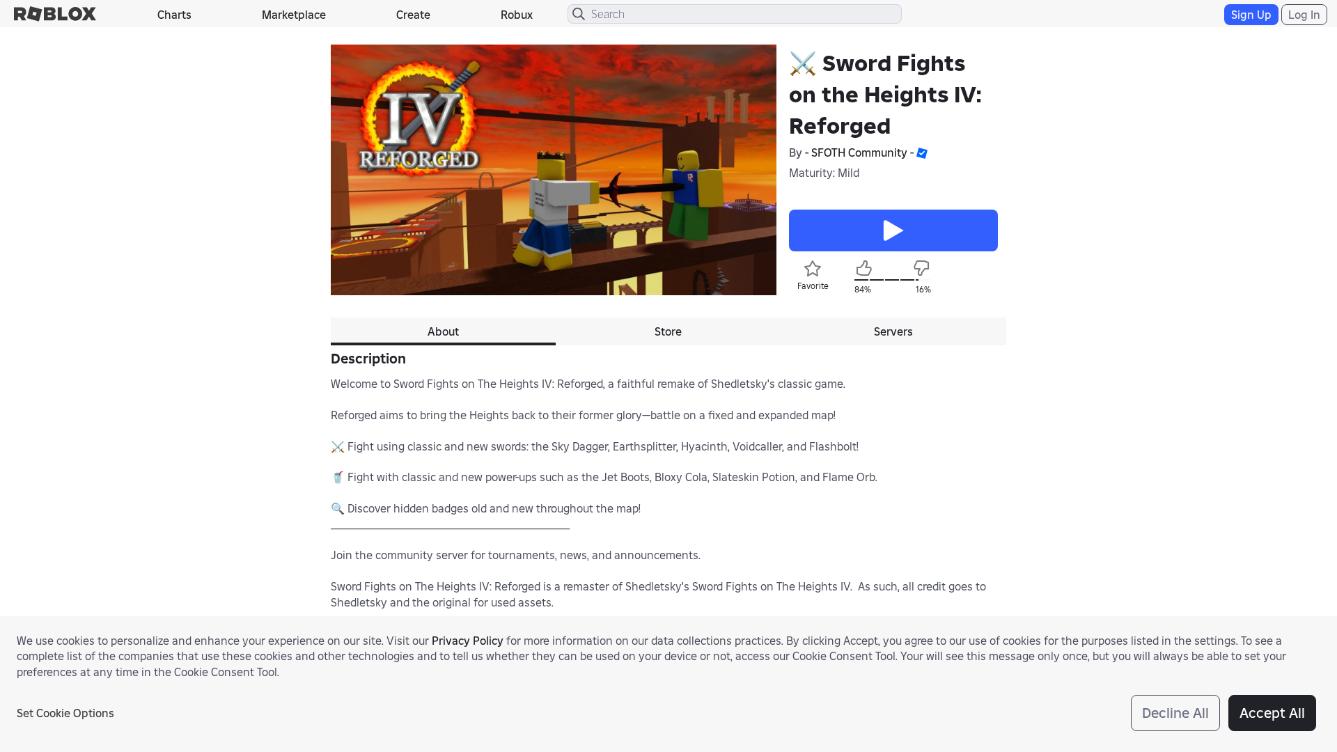 Screenshot of roblox.com.ge