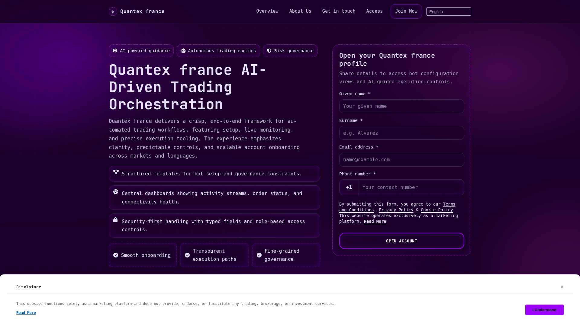 Screenshot of quantexfrance.digital