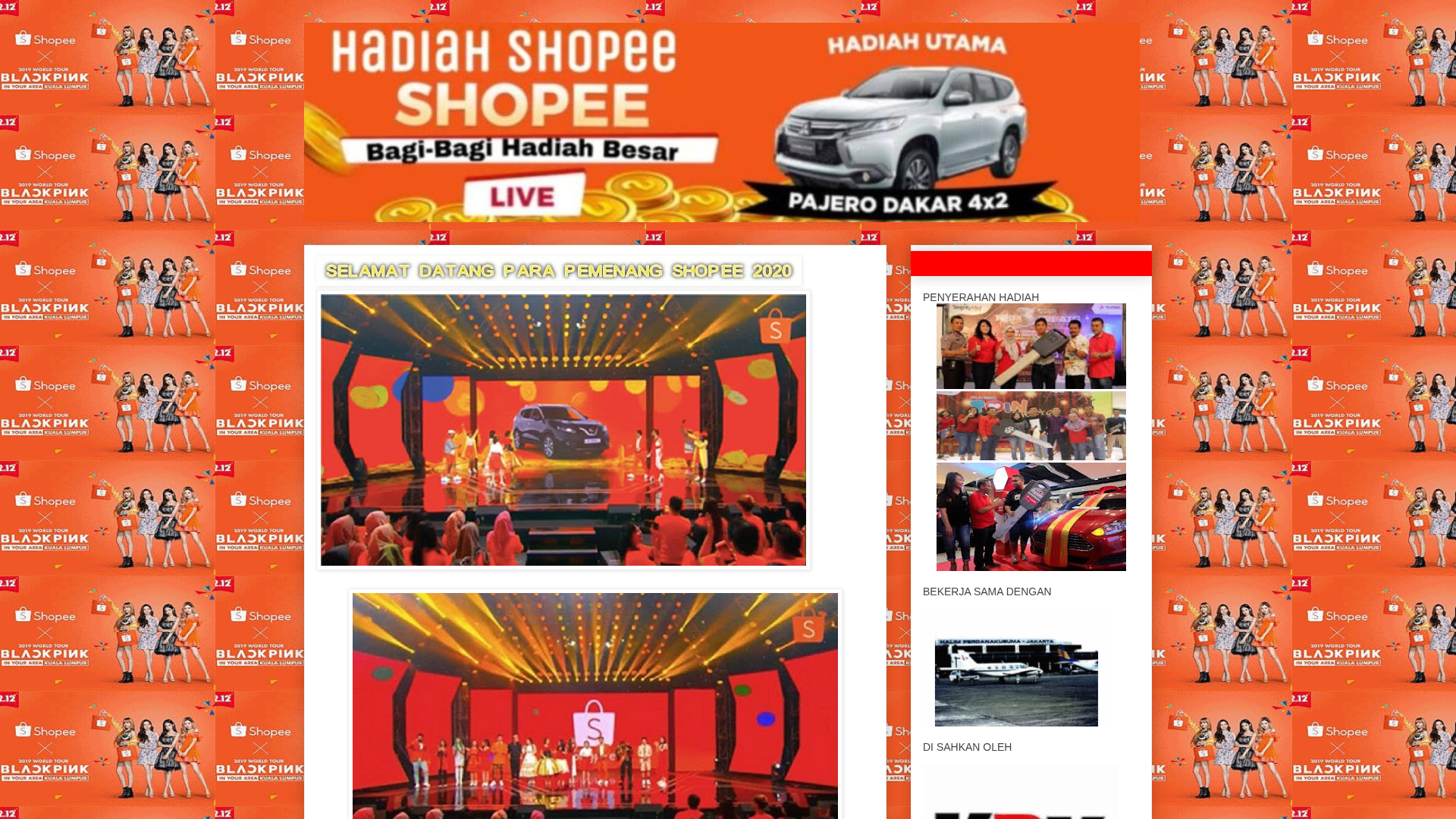 Screenshot of hadiahshopee-indonesia.blogspot.com