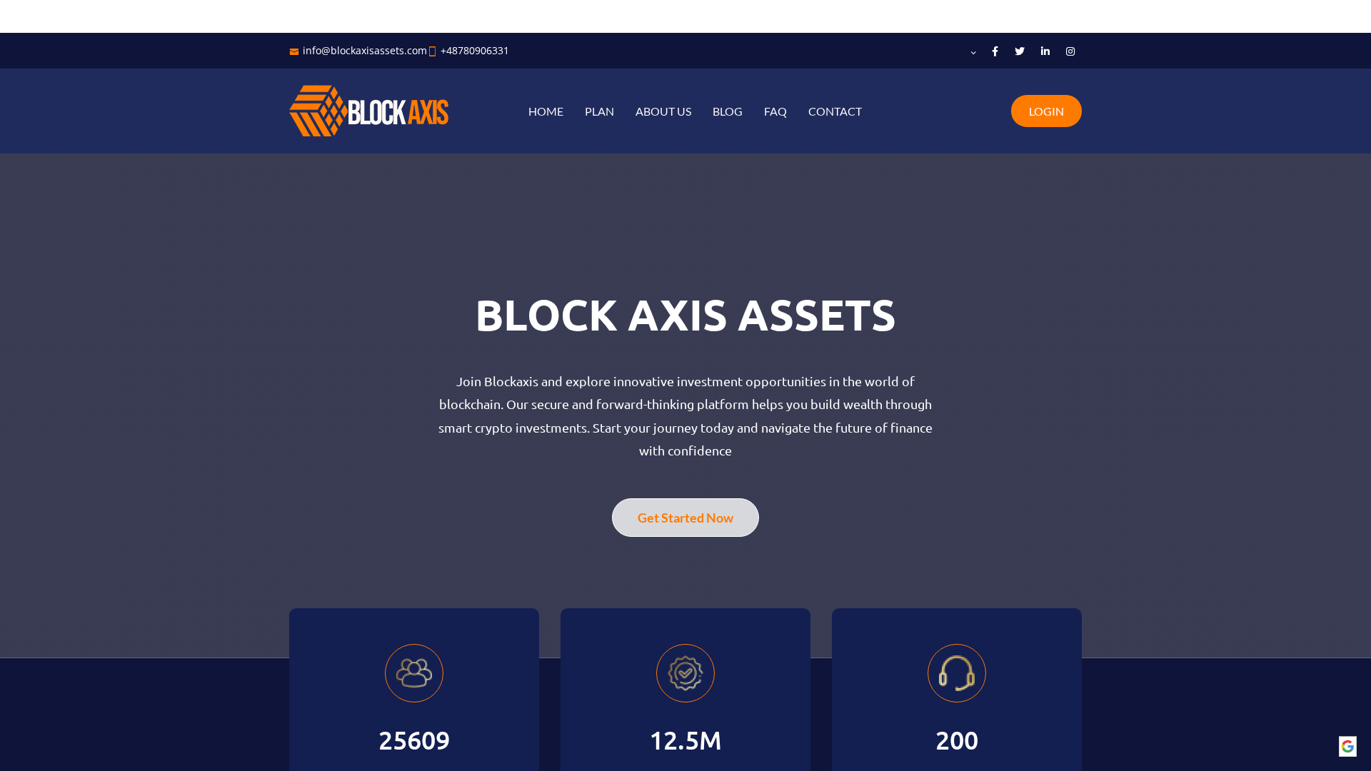Screenshot of blockaxisassets.com