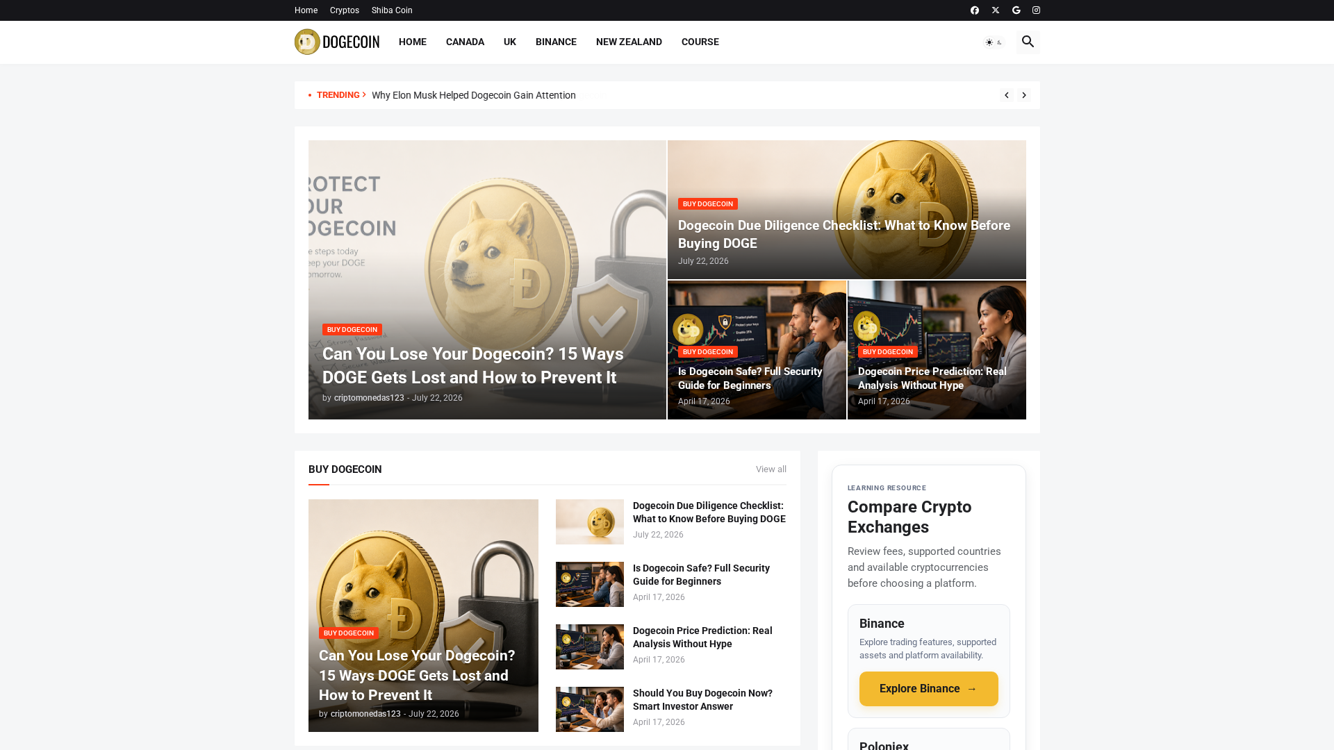 Screenshot of easybuydogecoin.com