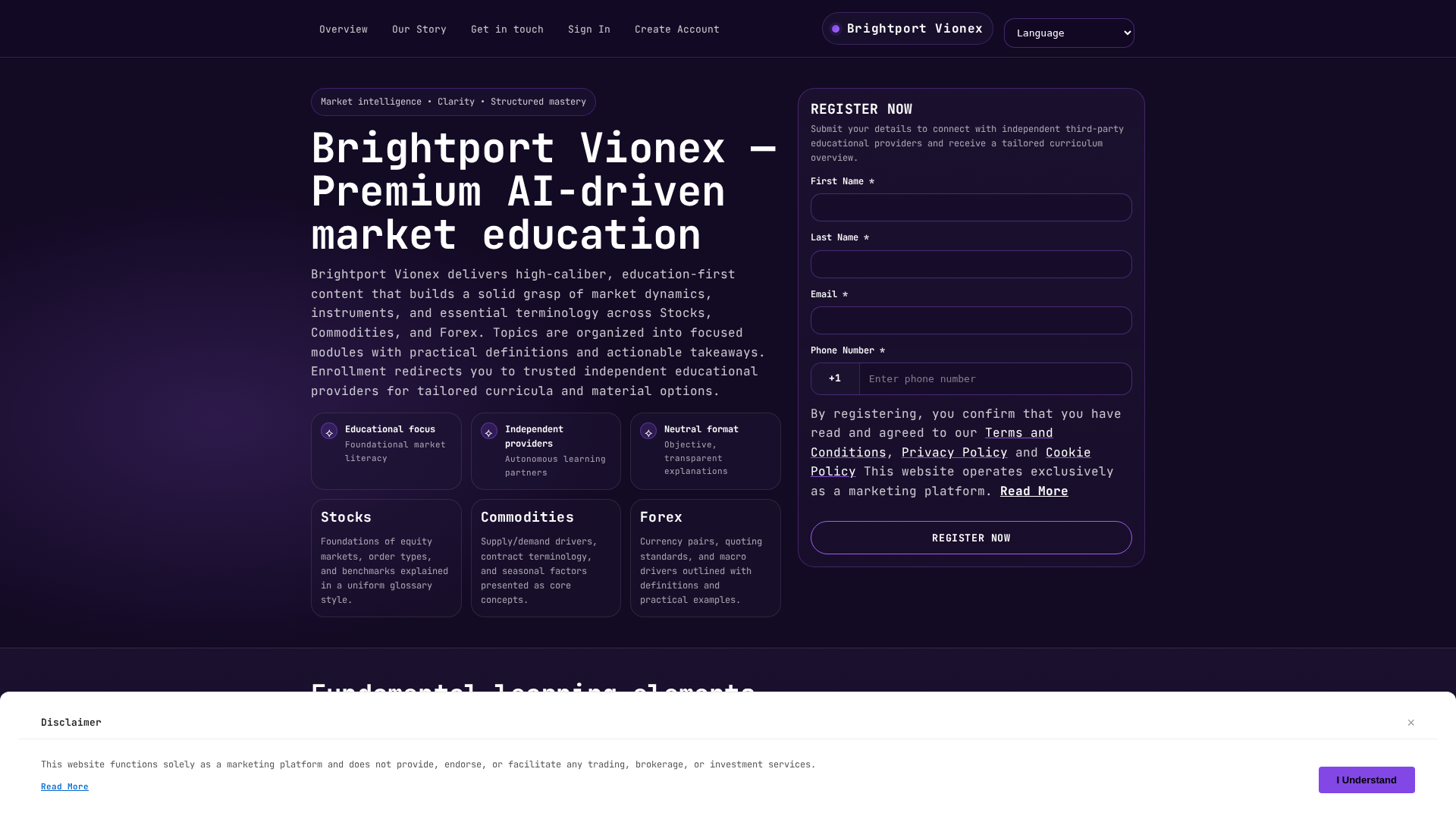 Screenshot of brightport-vionexpro.com