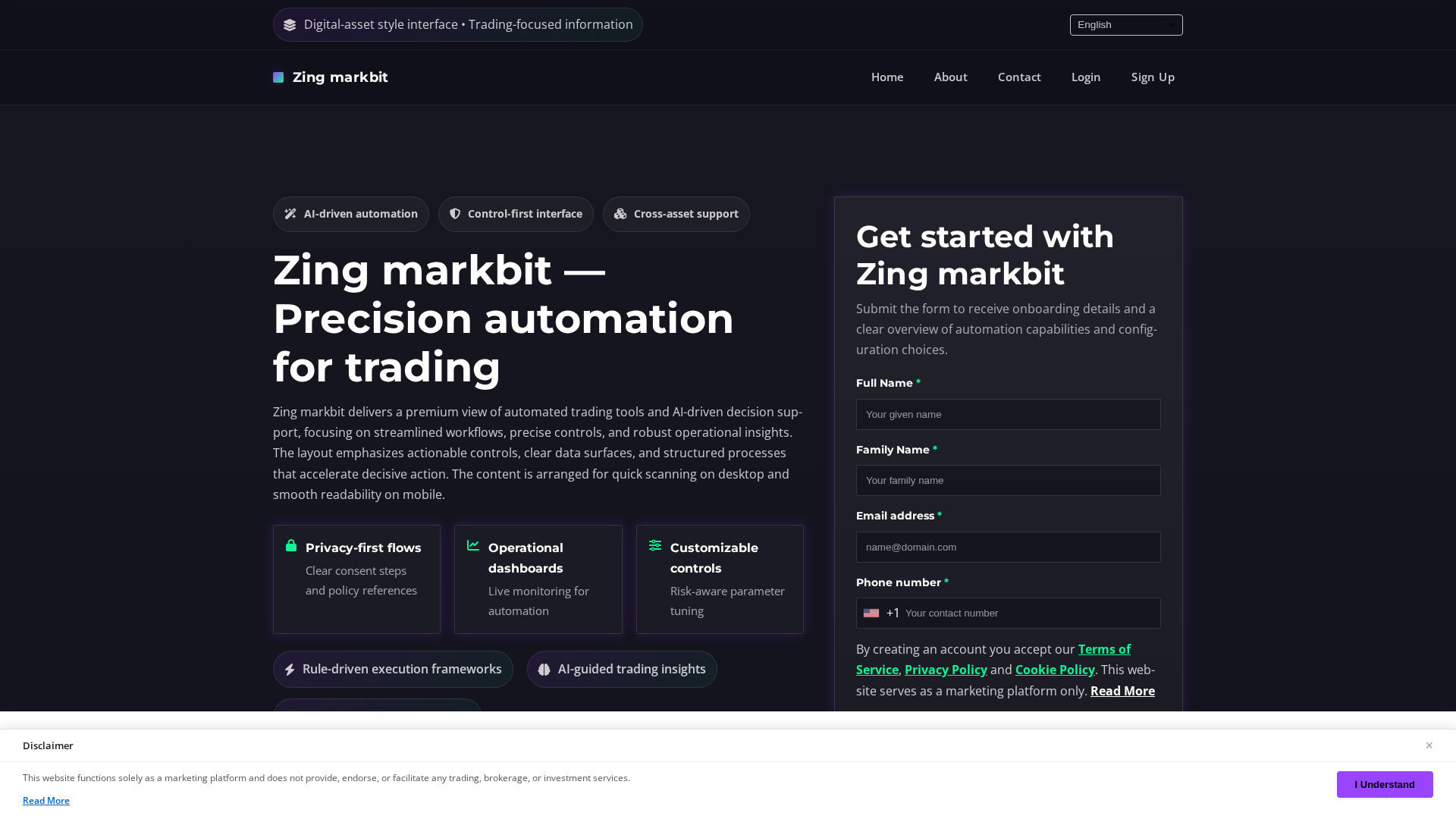 Screenshot of zingmarkbit.digital