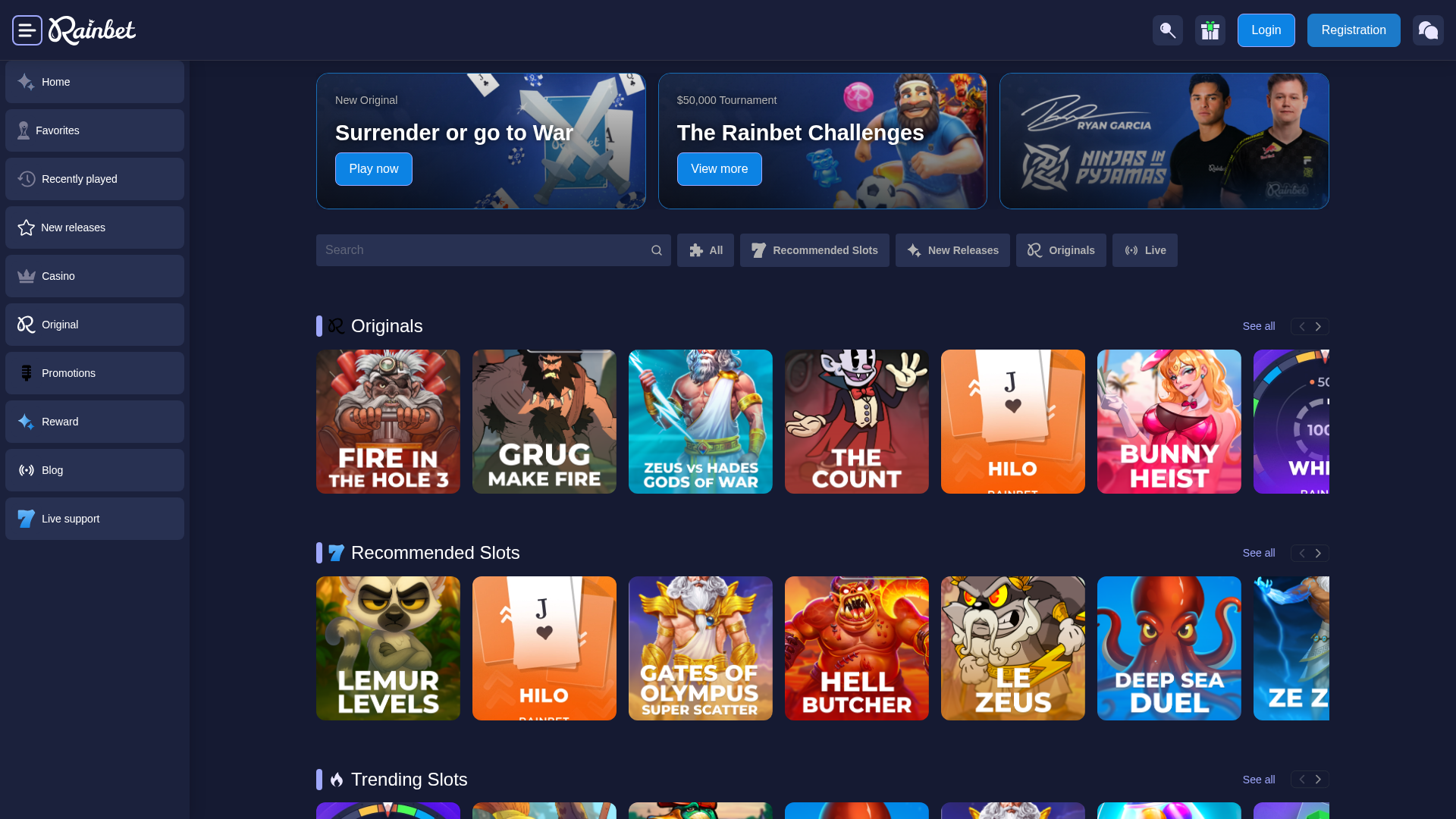 Screenshot of rainbet-app.net