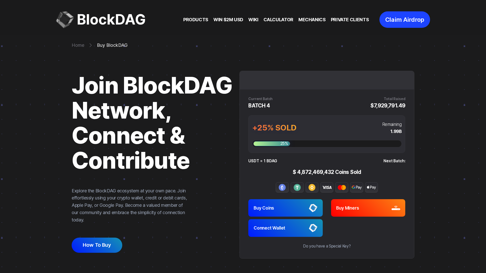 Screenshot of purchase-blockdag.pages.dev