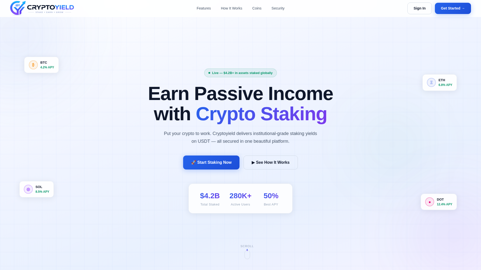 Screenshot of cryptoyield.biz