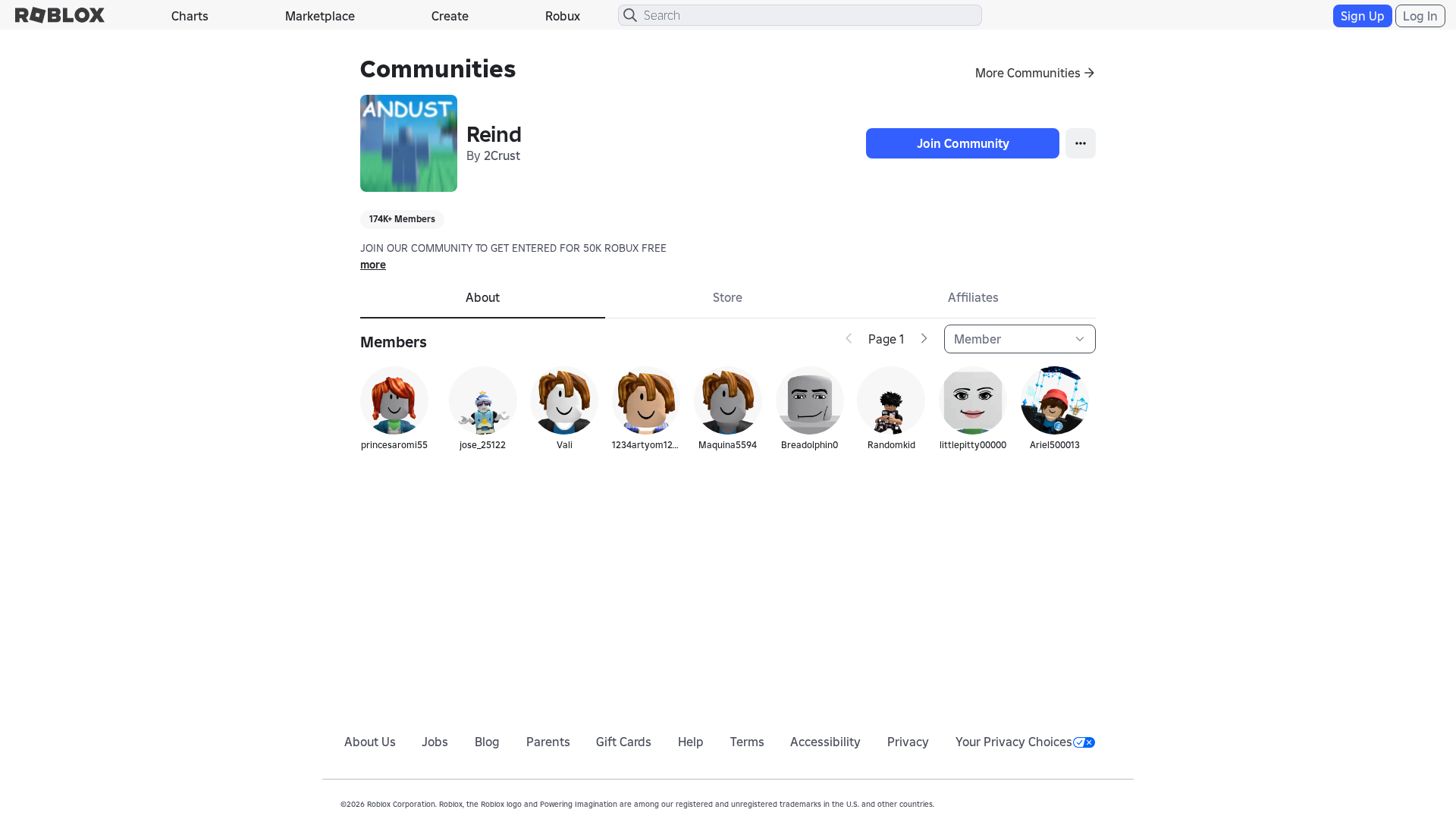 Screenshot of www.roblox.com.mu