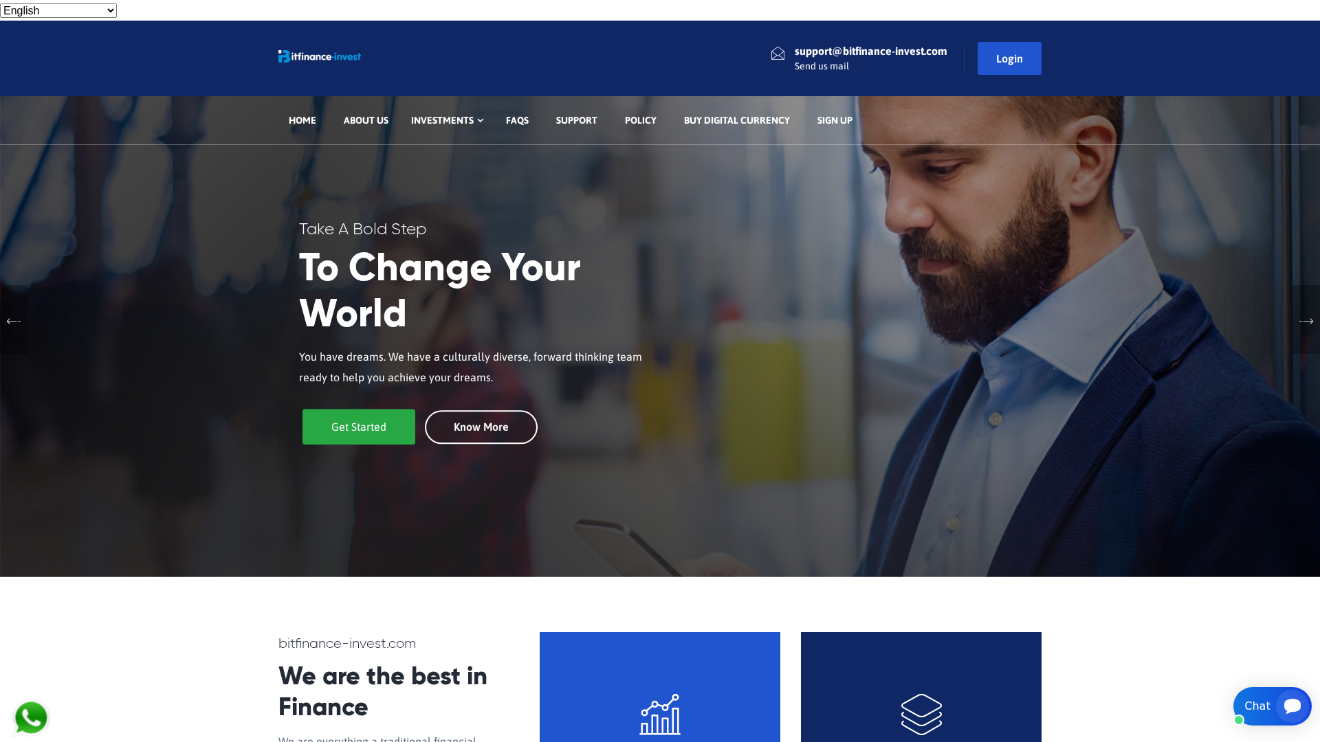 Screenshot of bitfinance-invest.com