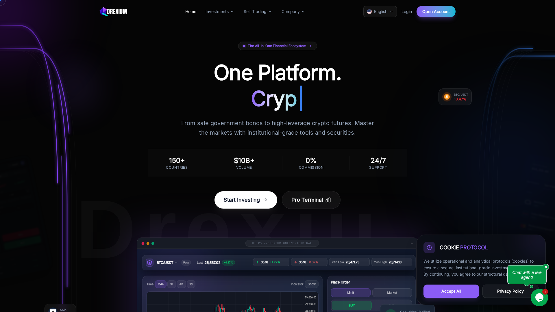 Screenshot of drexium.online