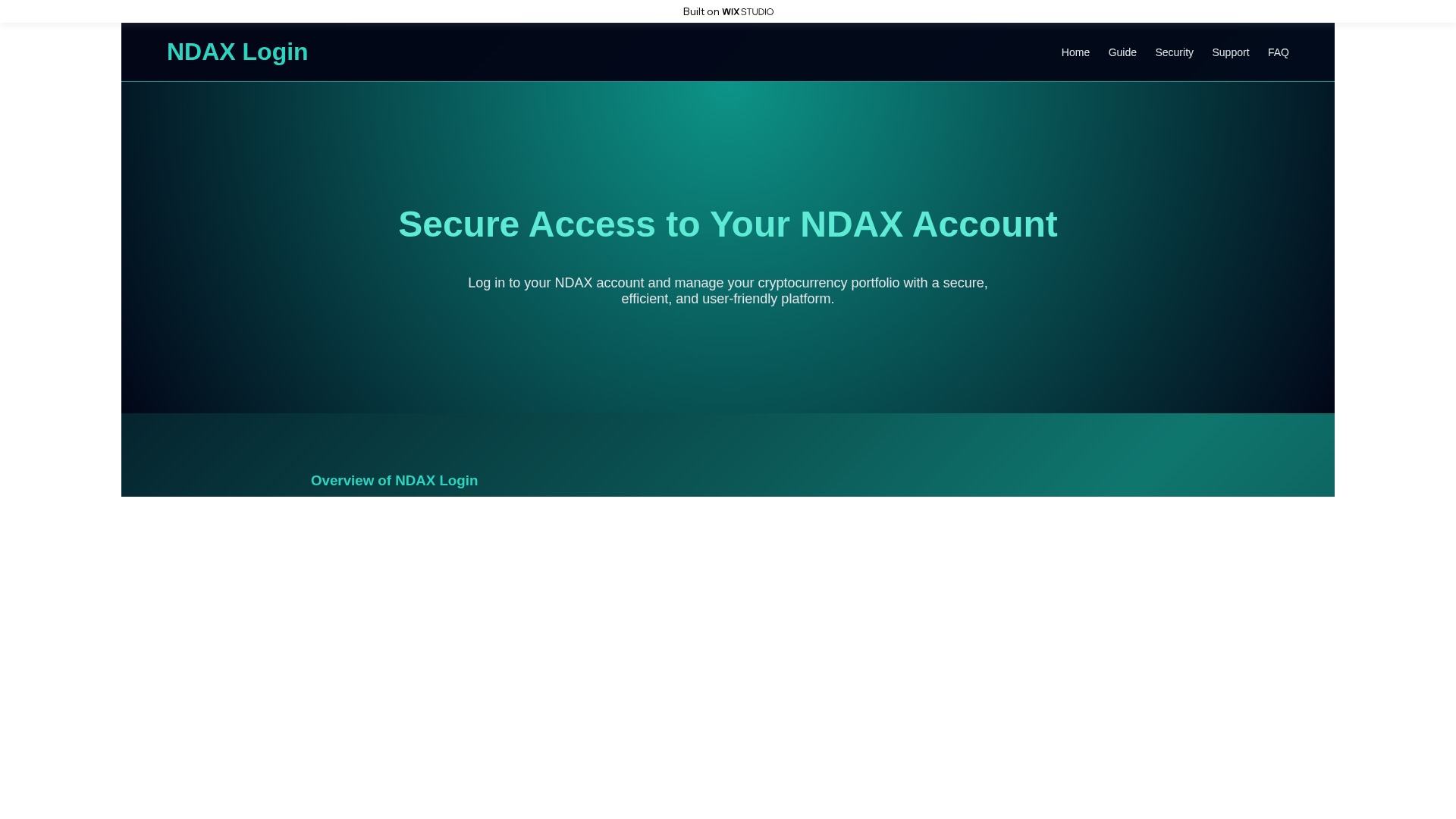 Screenshot of ndaxio-en.wixstudio.com
