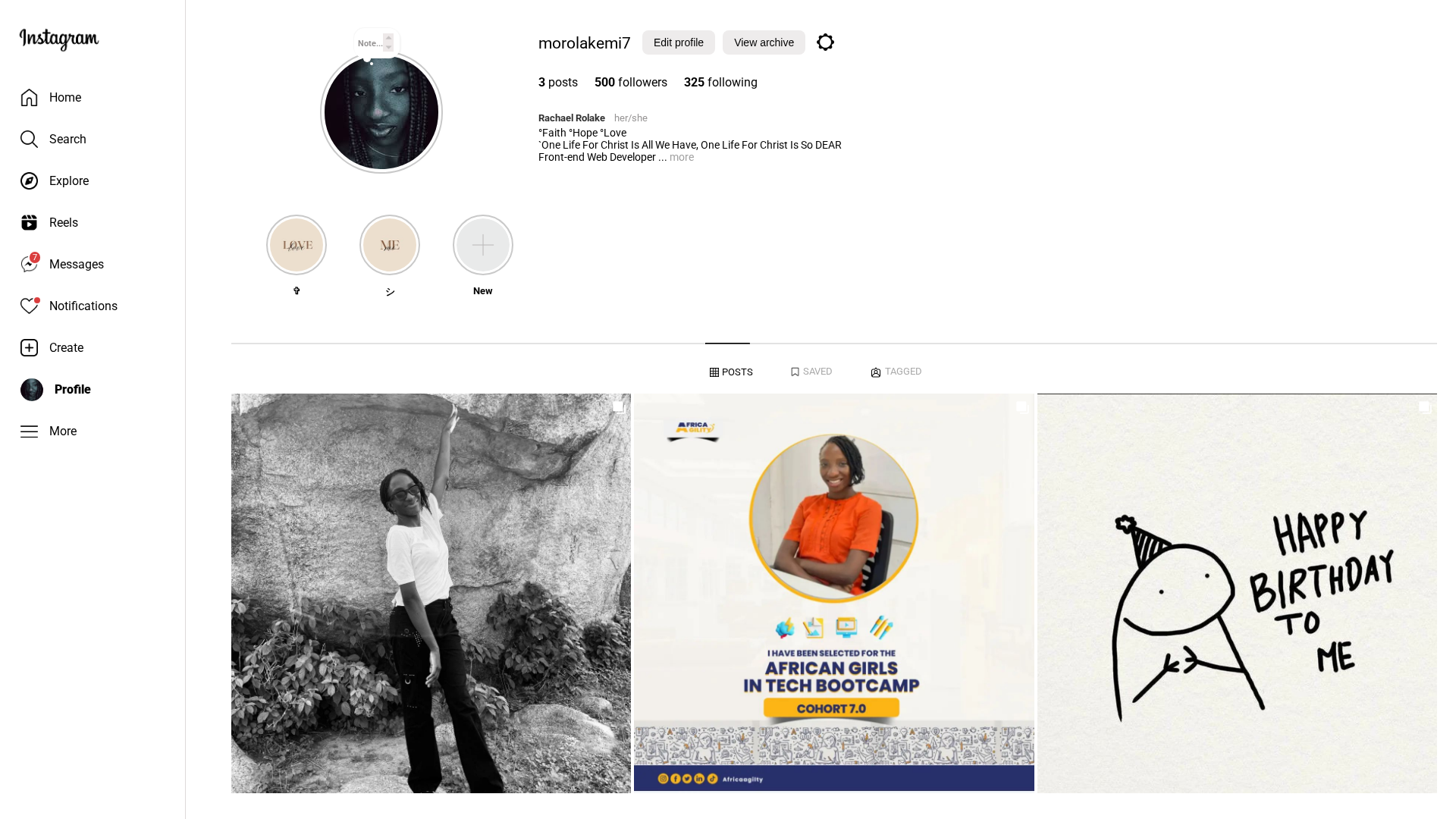 Screenshot of instagram-profile-clone.vercel.app