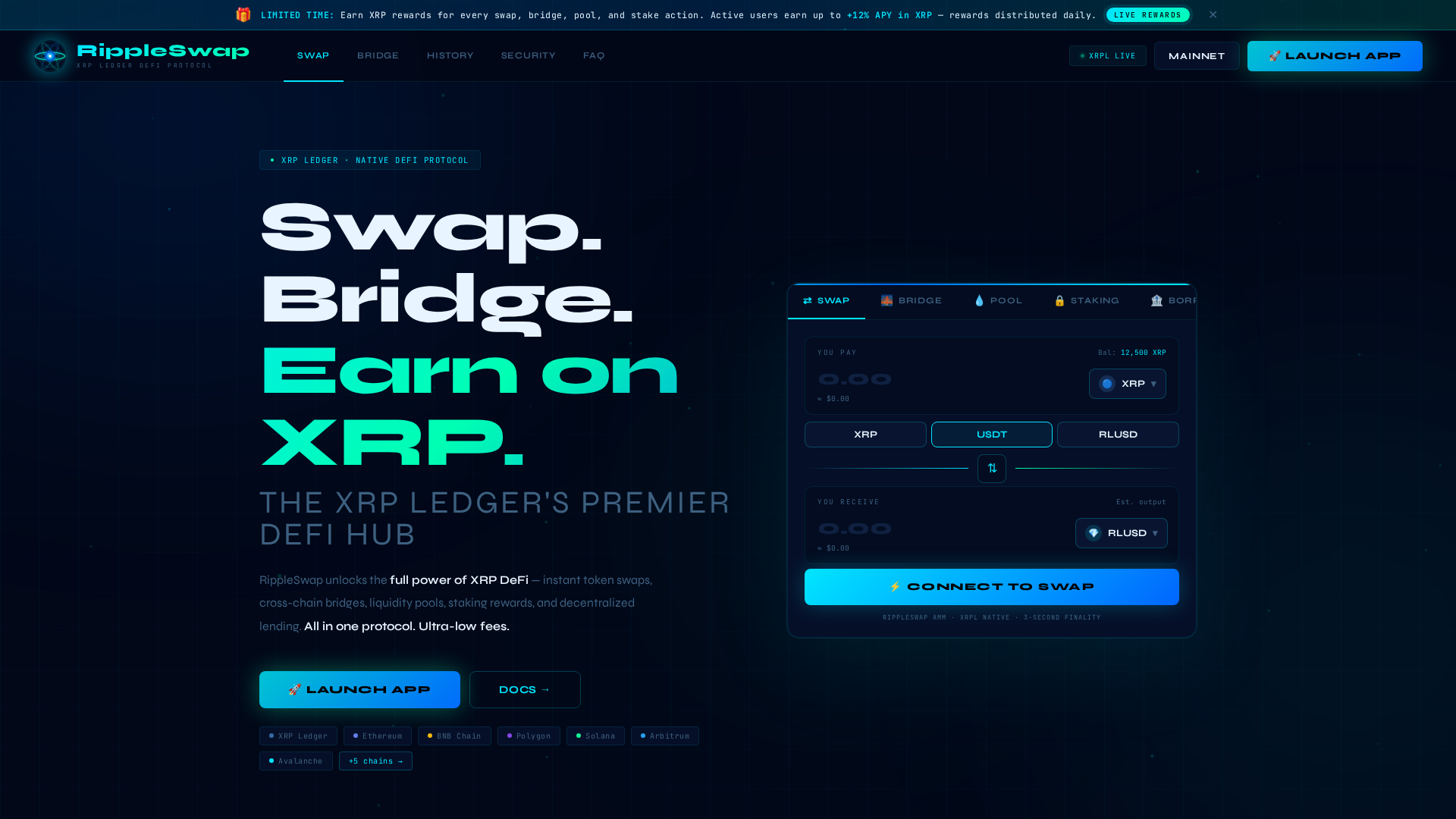 Screenshot of ripple-swap.com