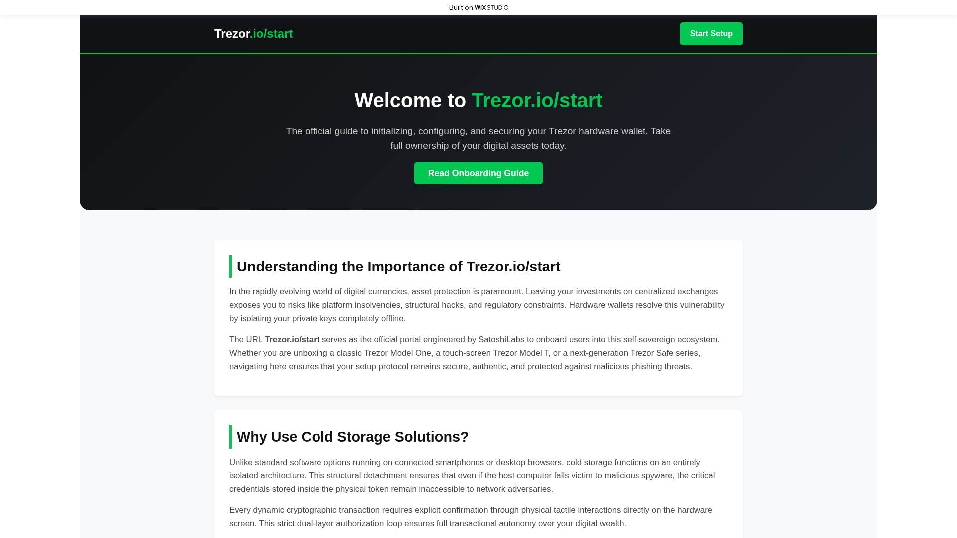 Screenshot of appstarttrexor.wixstudio.com