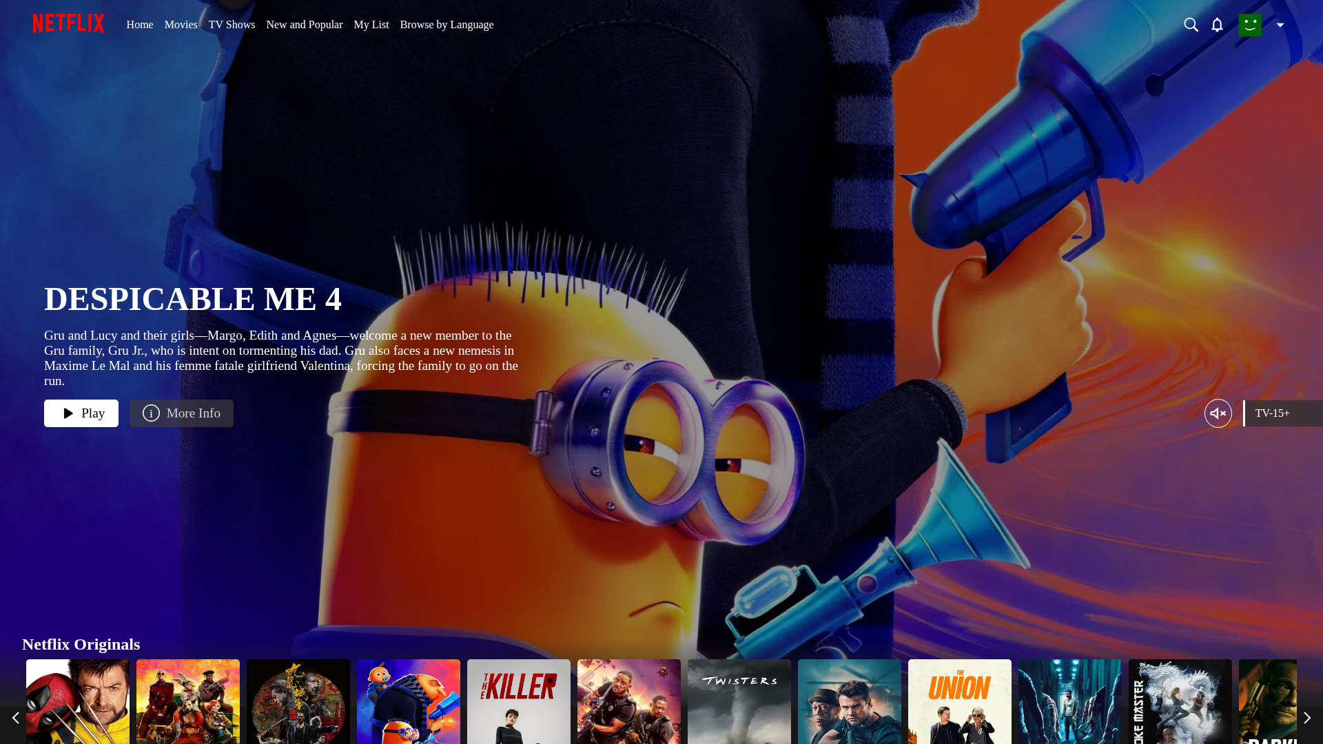 Screenshot of netflix-clone-gilt-phi.vercel.app