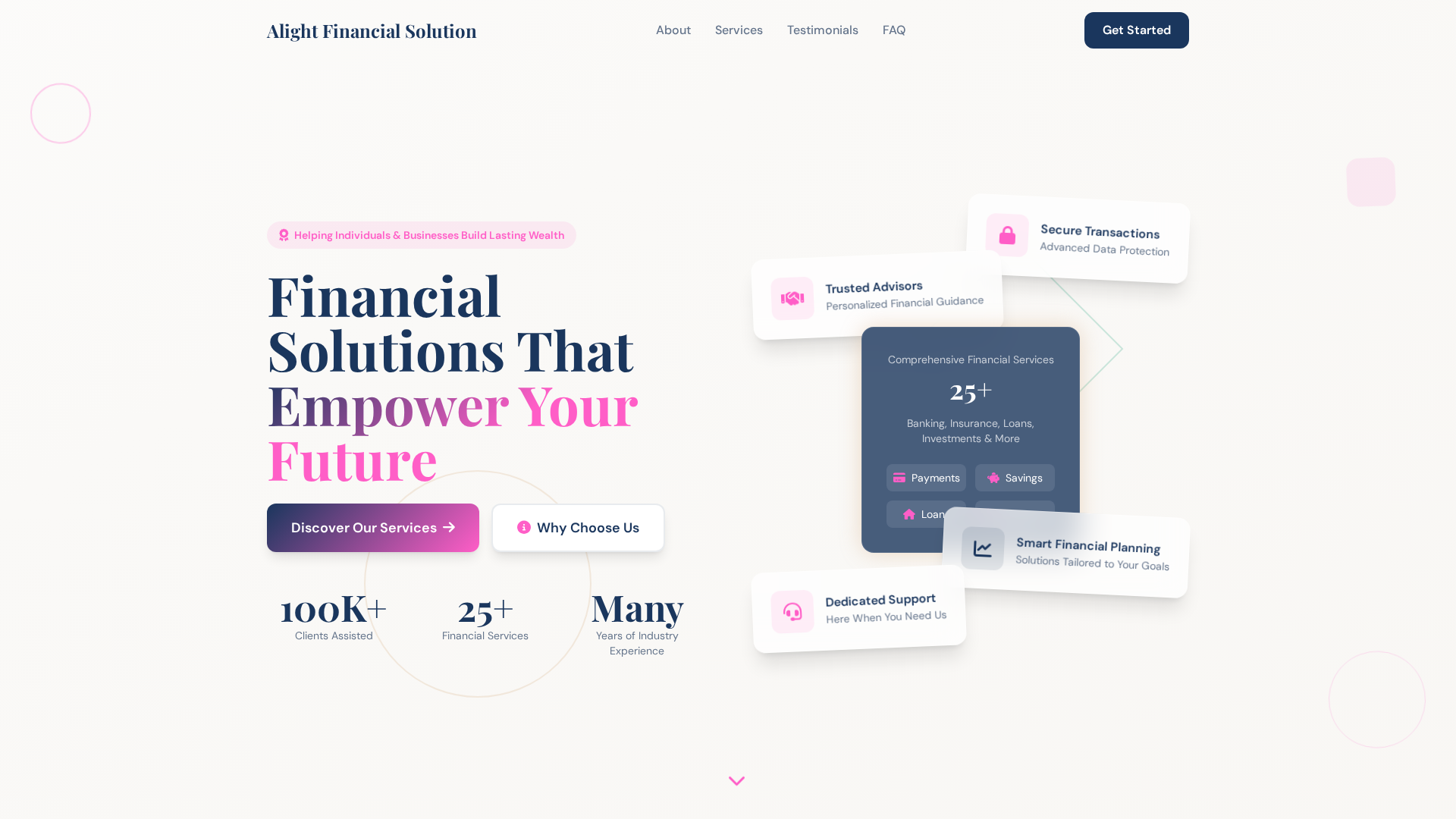 Screenshot of alightfinancialsolution.org