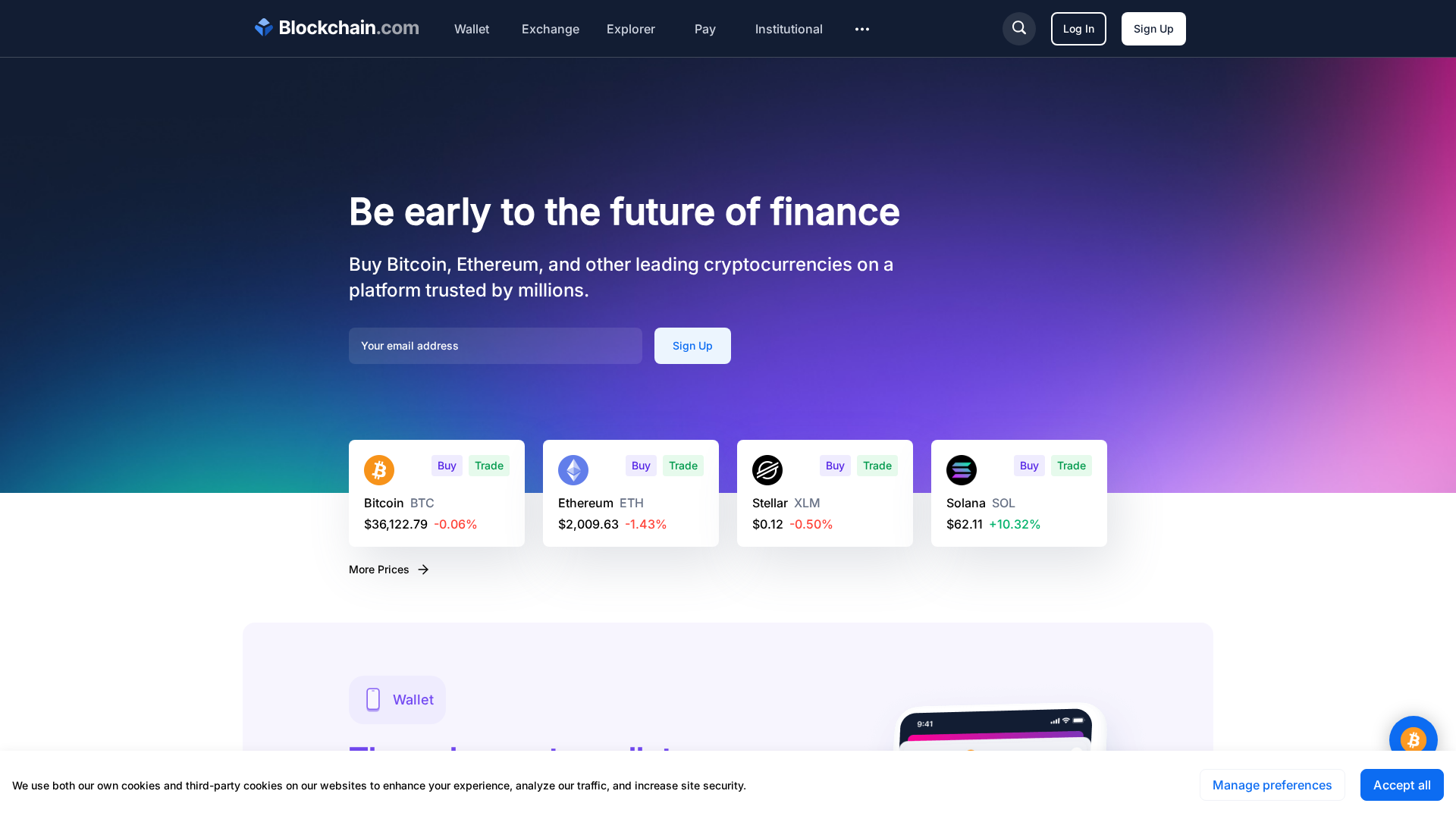 Screenshot of www.blockchain-clone-lyart.vercel.app