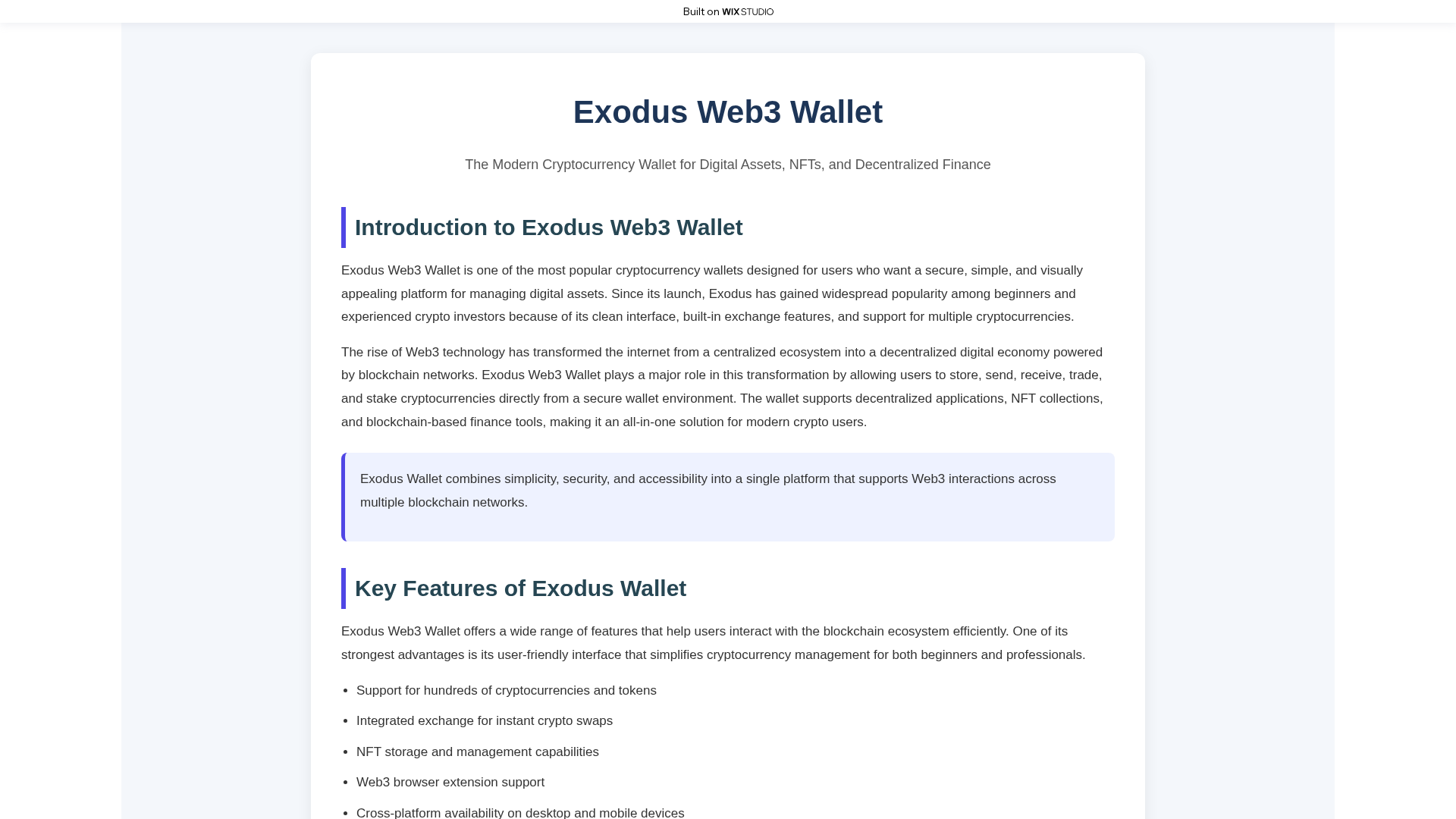 Screenshot of exudos-eng.wixstudio.com