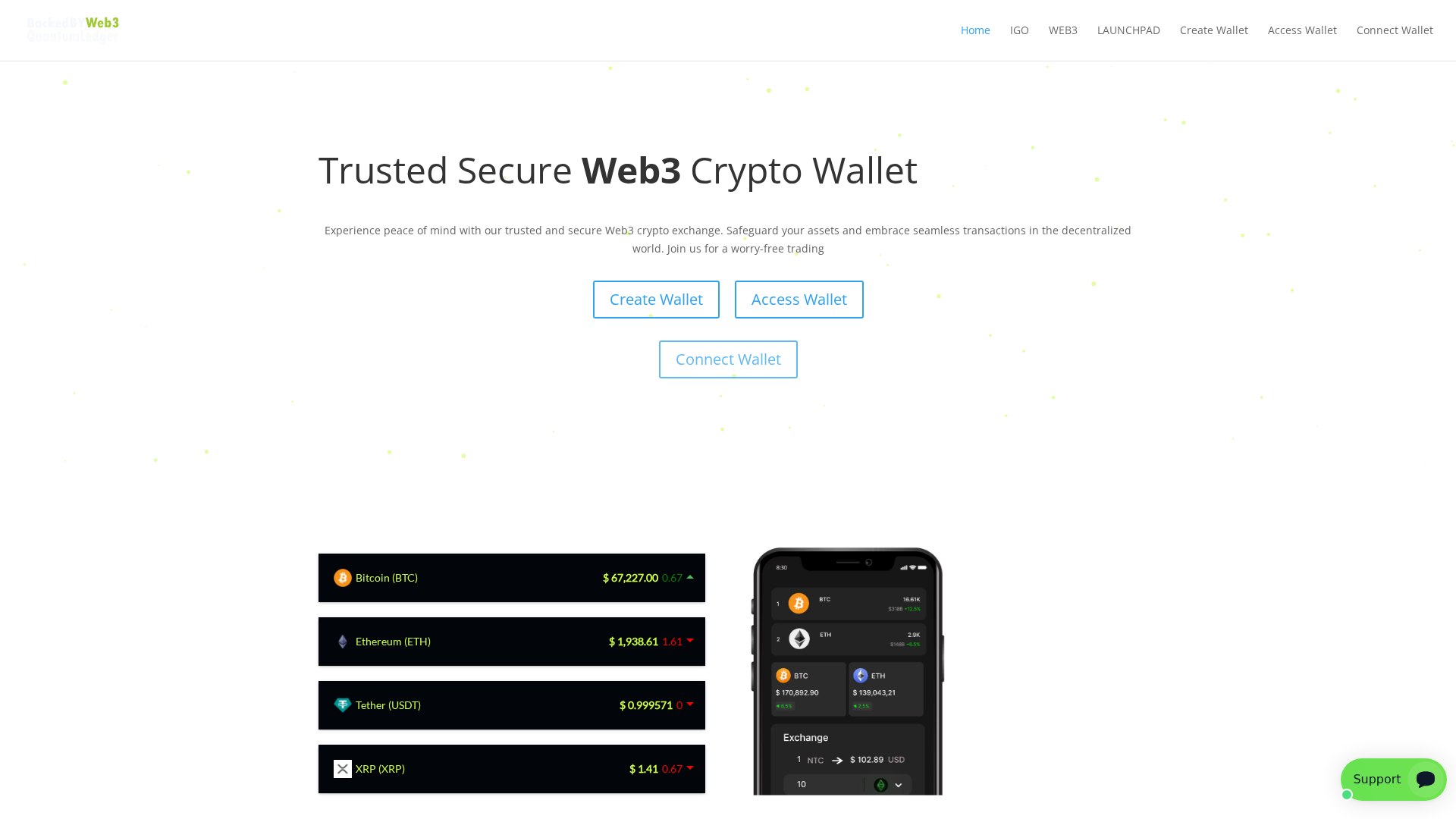 Screenshot of backedupweb3quantumledger.com